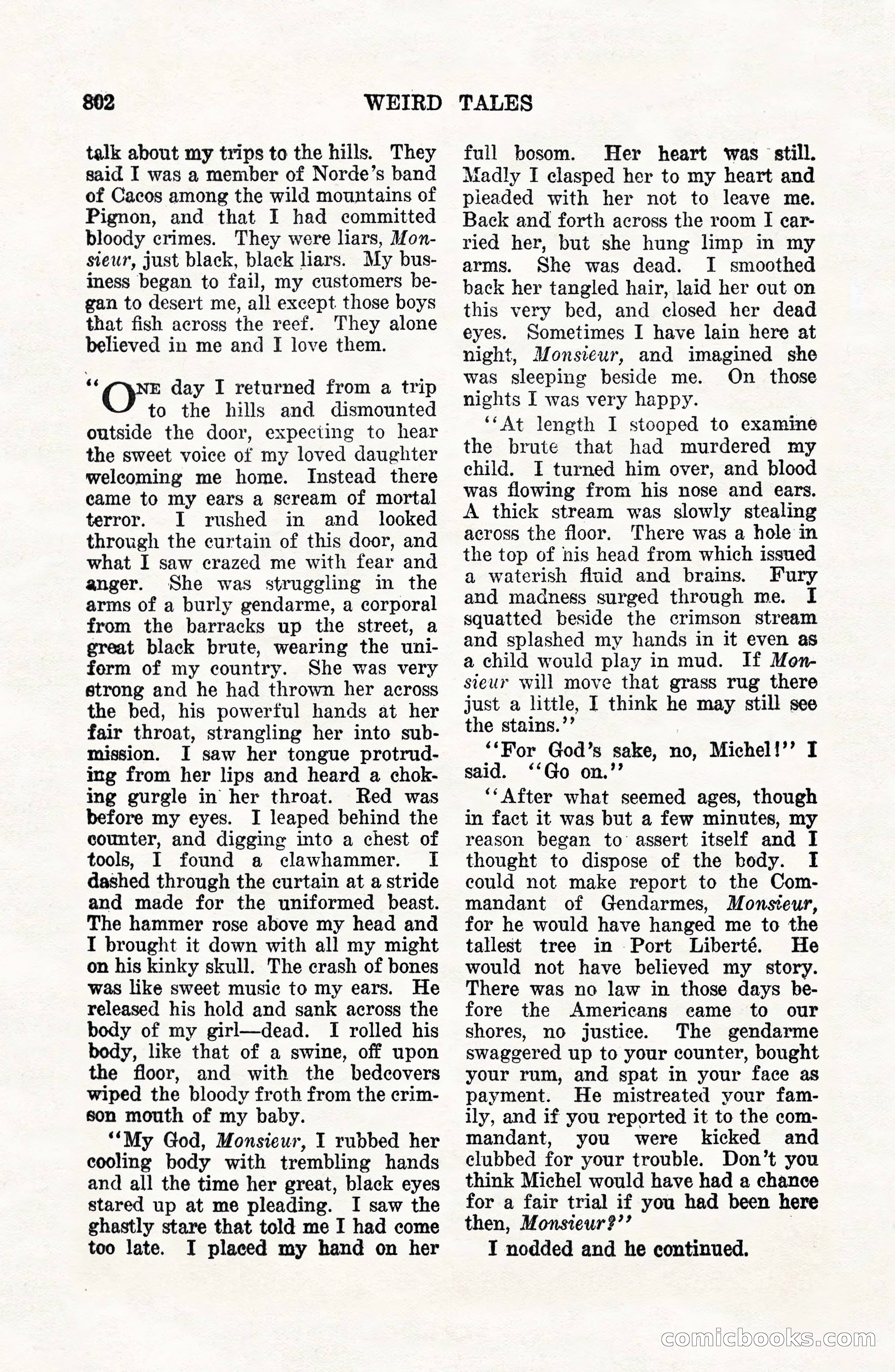 Weird Tales, Vol. VII, No. 6 — page 84 of 148