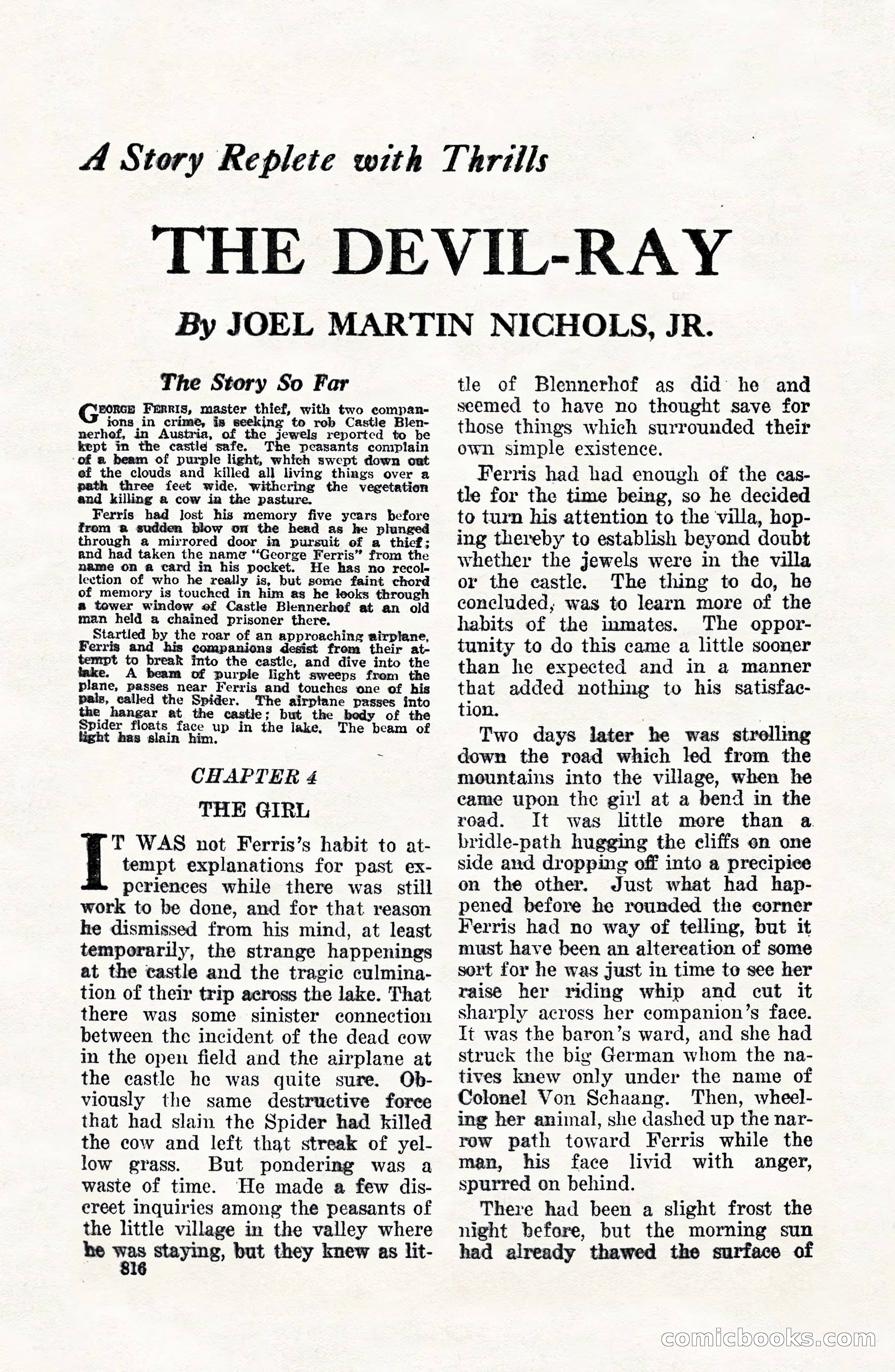 Weird Tales, Vol. VII, No. 6 — page 98 of 148