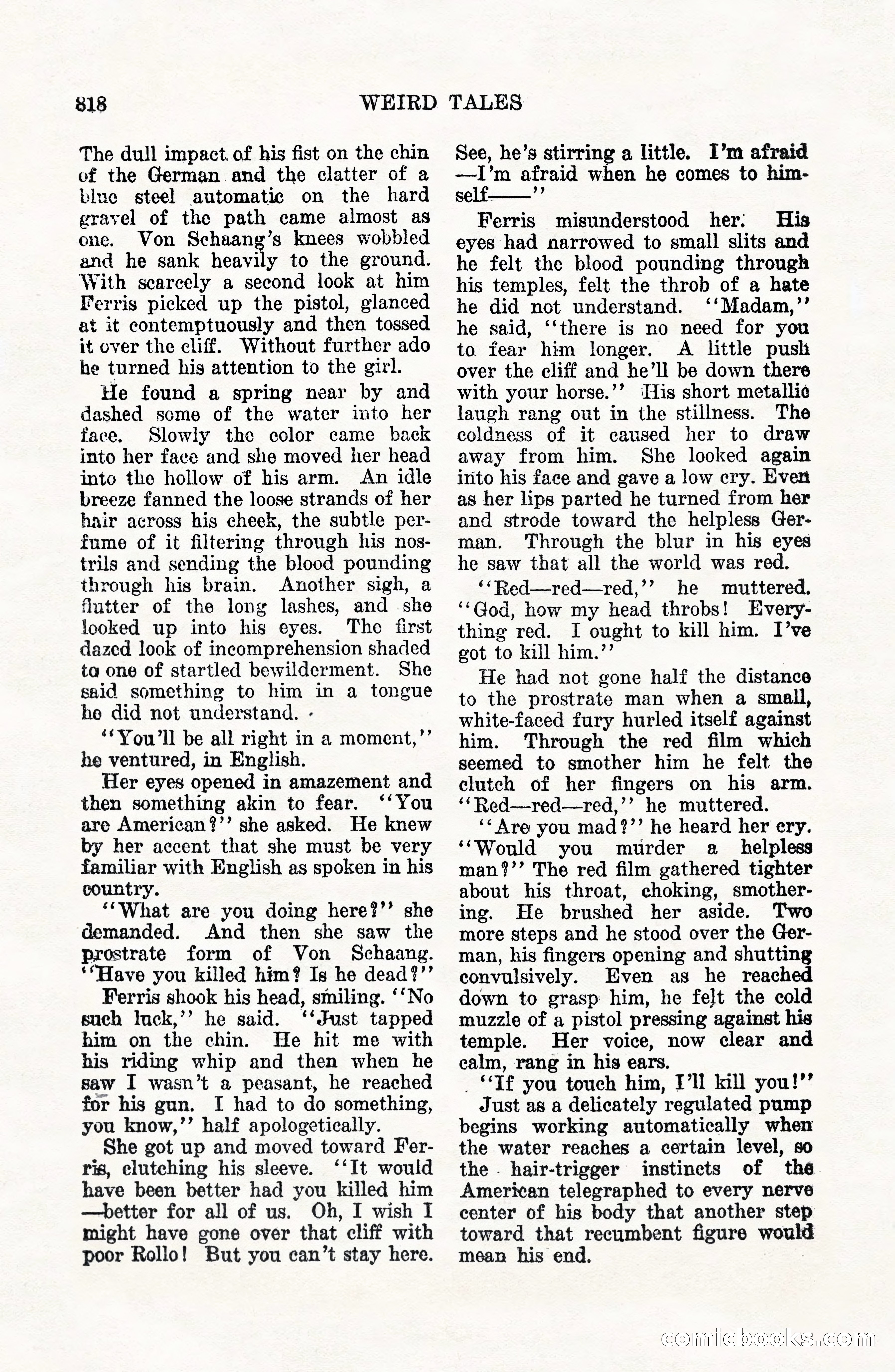Weird Tales, Vol. VII, No. 6 — page 100 of 148