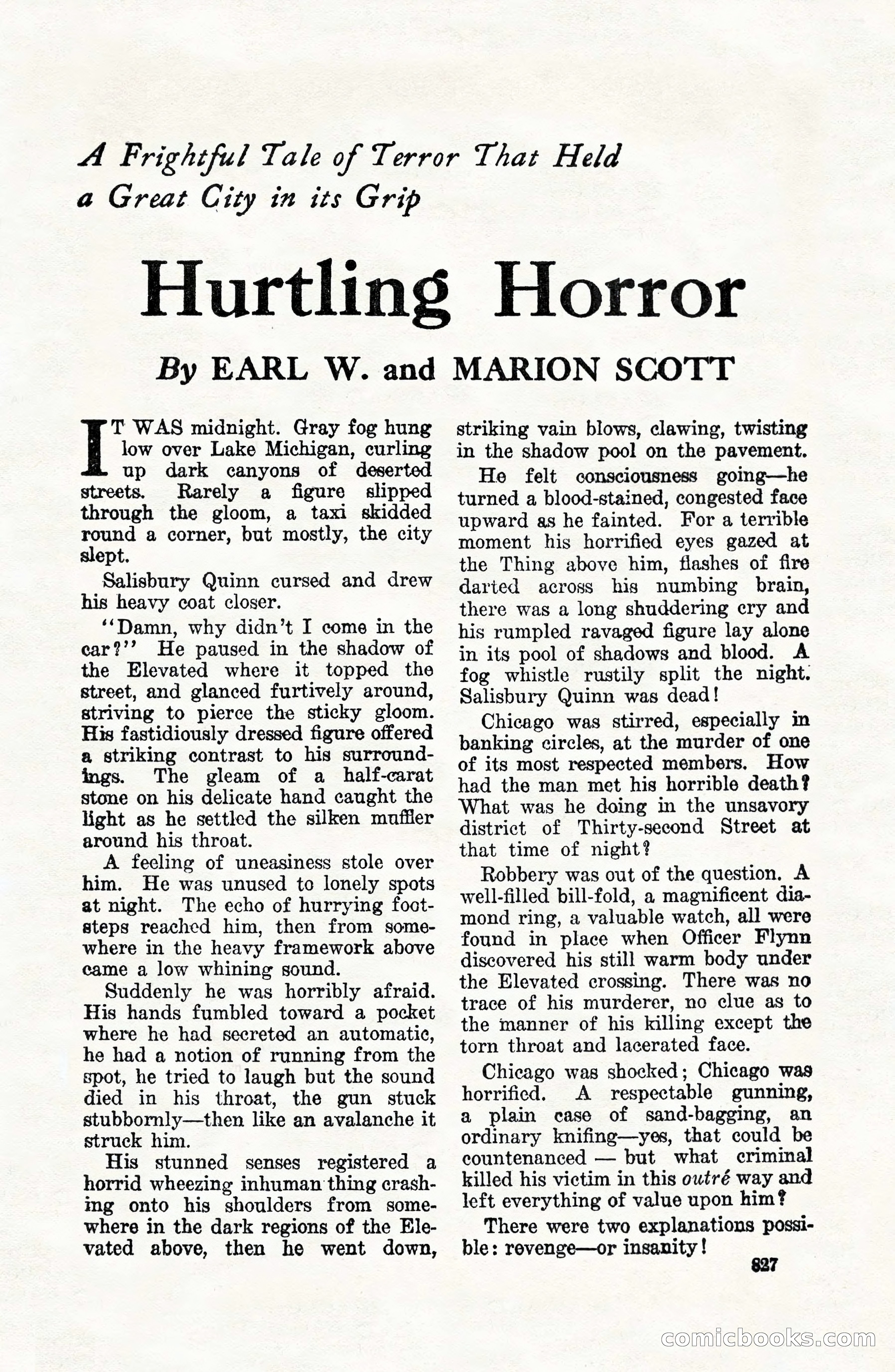 Weird Tales, Vol. VII, No. 6 — page 109 of 148