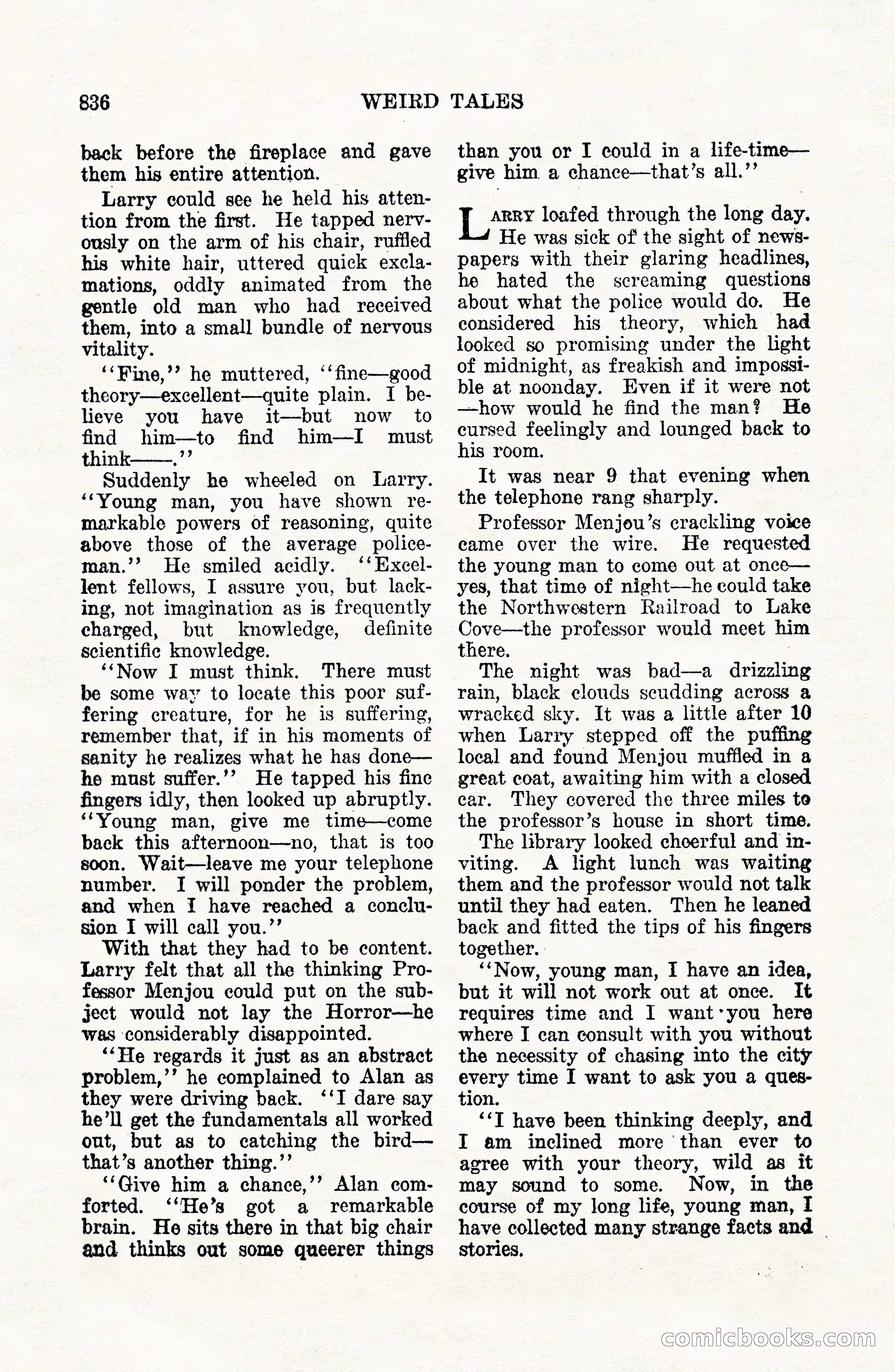 Weird Tales, Vol. VII, No. 6 — page 118 of 148