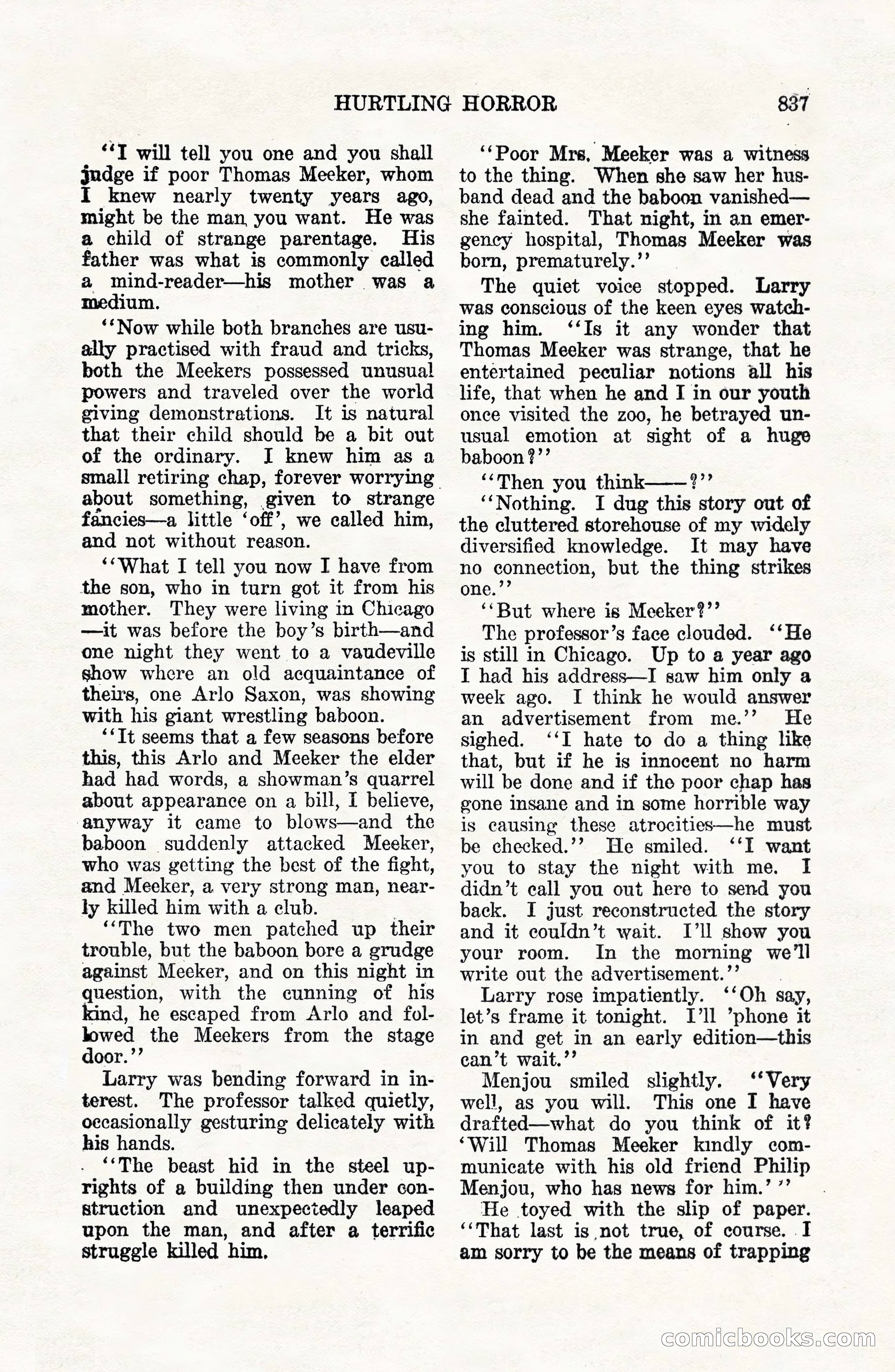Weird Tales, Vol. VII, No. 6 — page 119 of 148