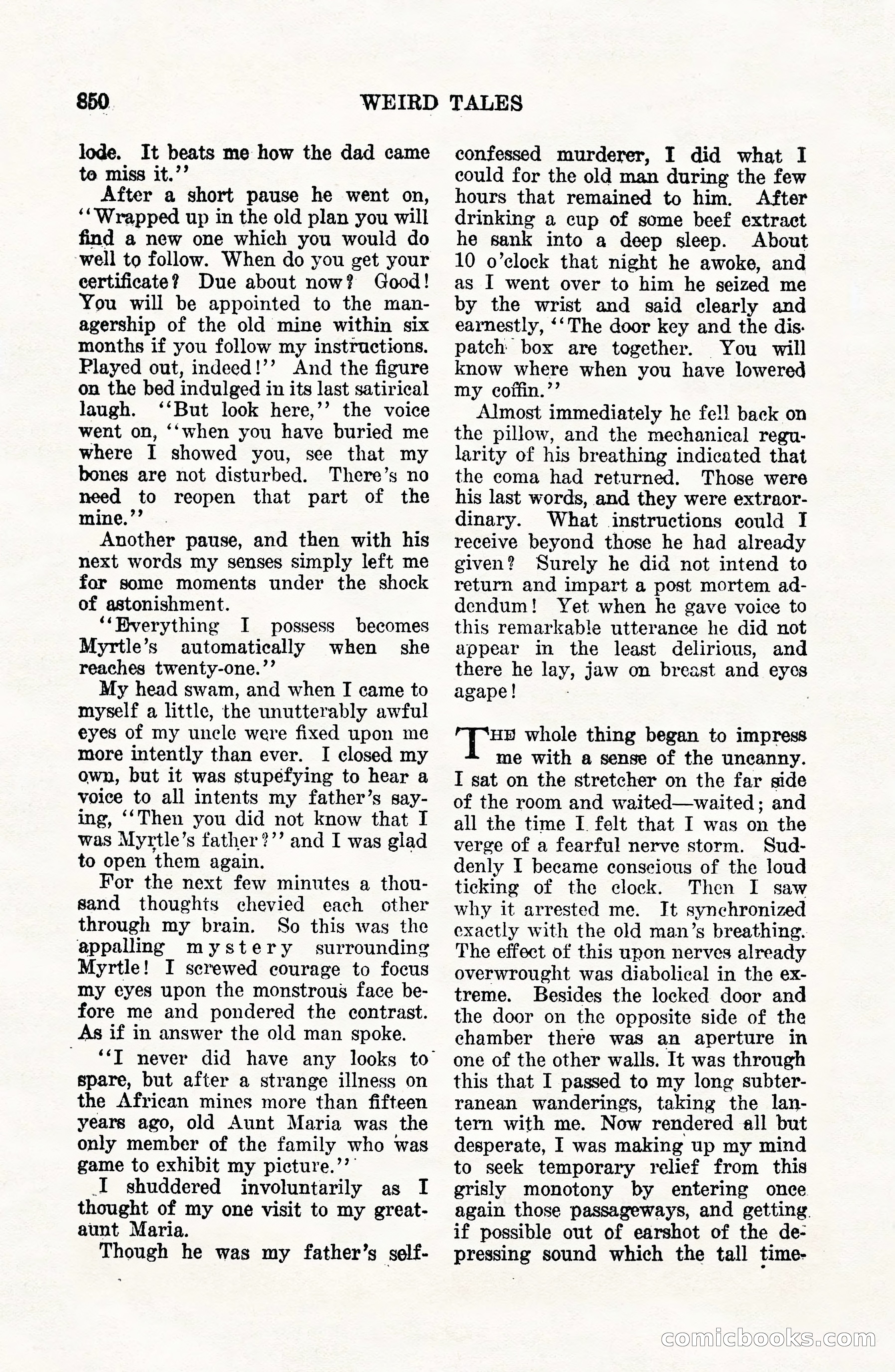 Weird Tales, Vol. VII, No. 6 — page 132 of 148