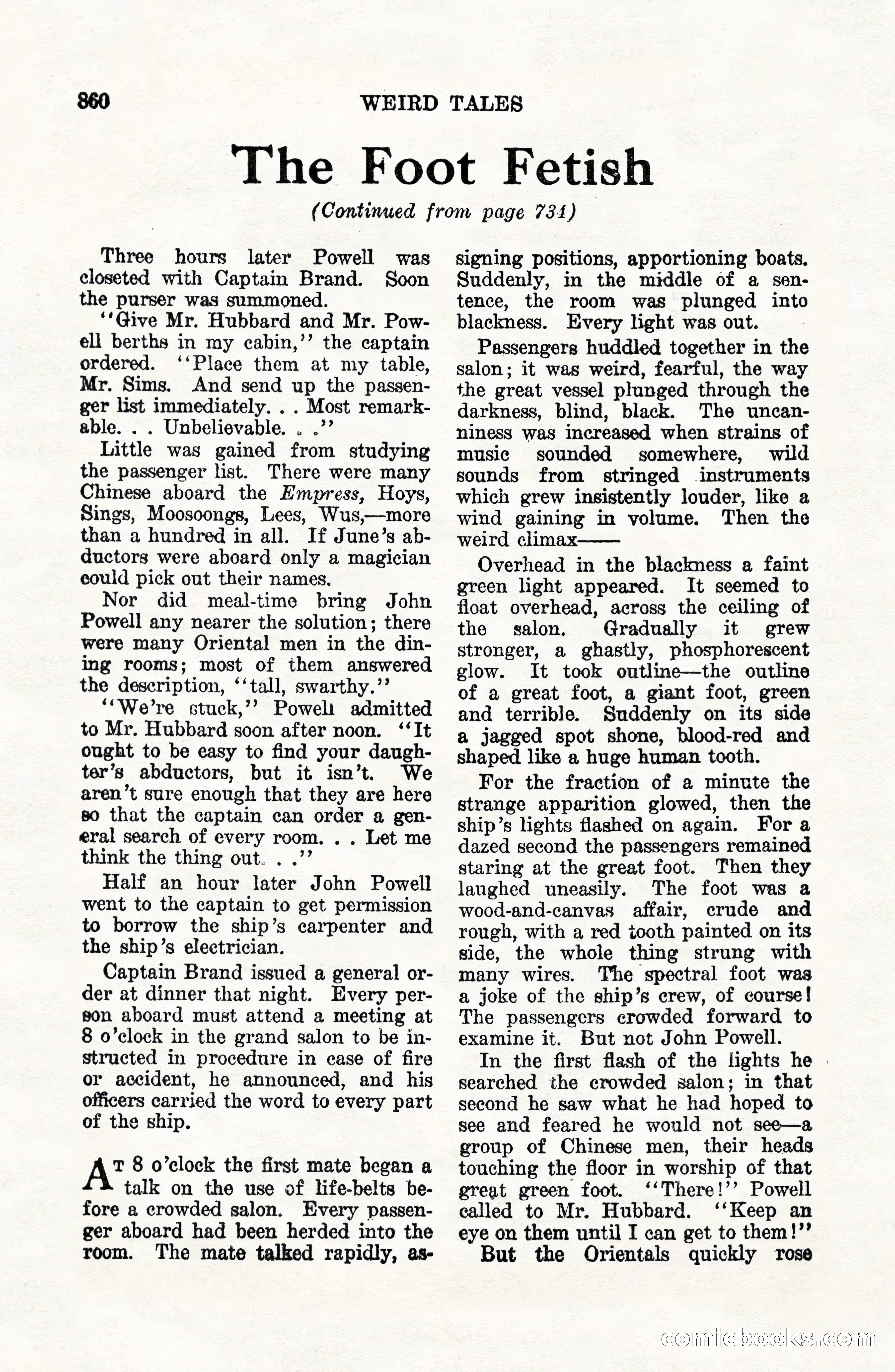Weird Tales, Vol. VII, No. 6 — page 142 of 148