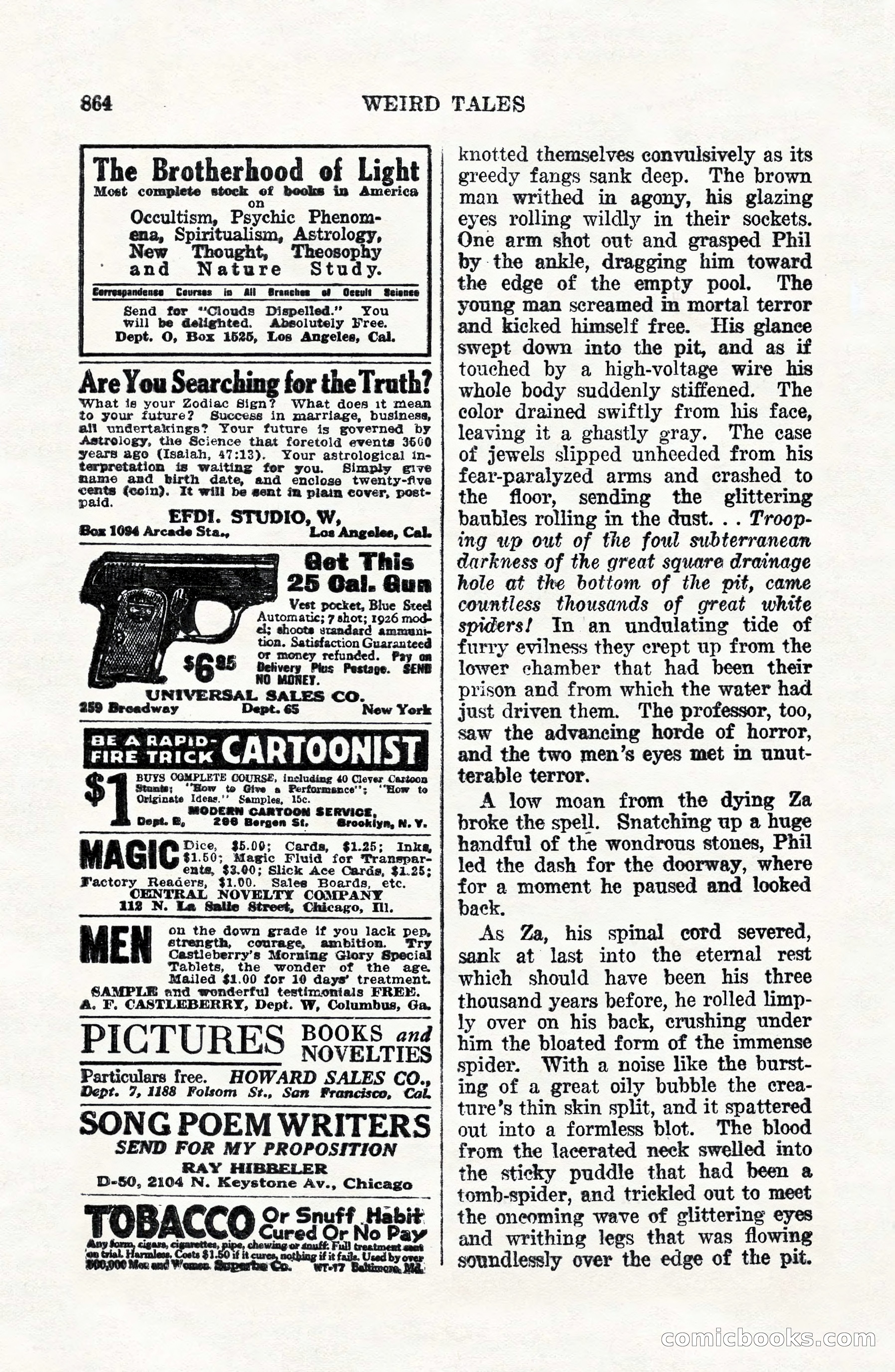 Weird Tales, Vol. VII, No. 6 — page 146 of 148