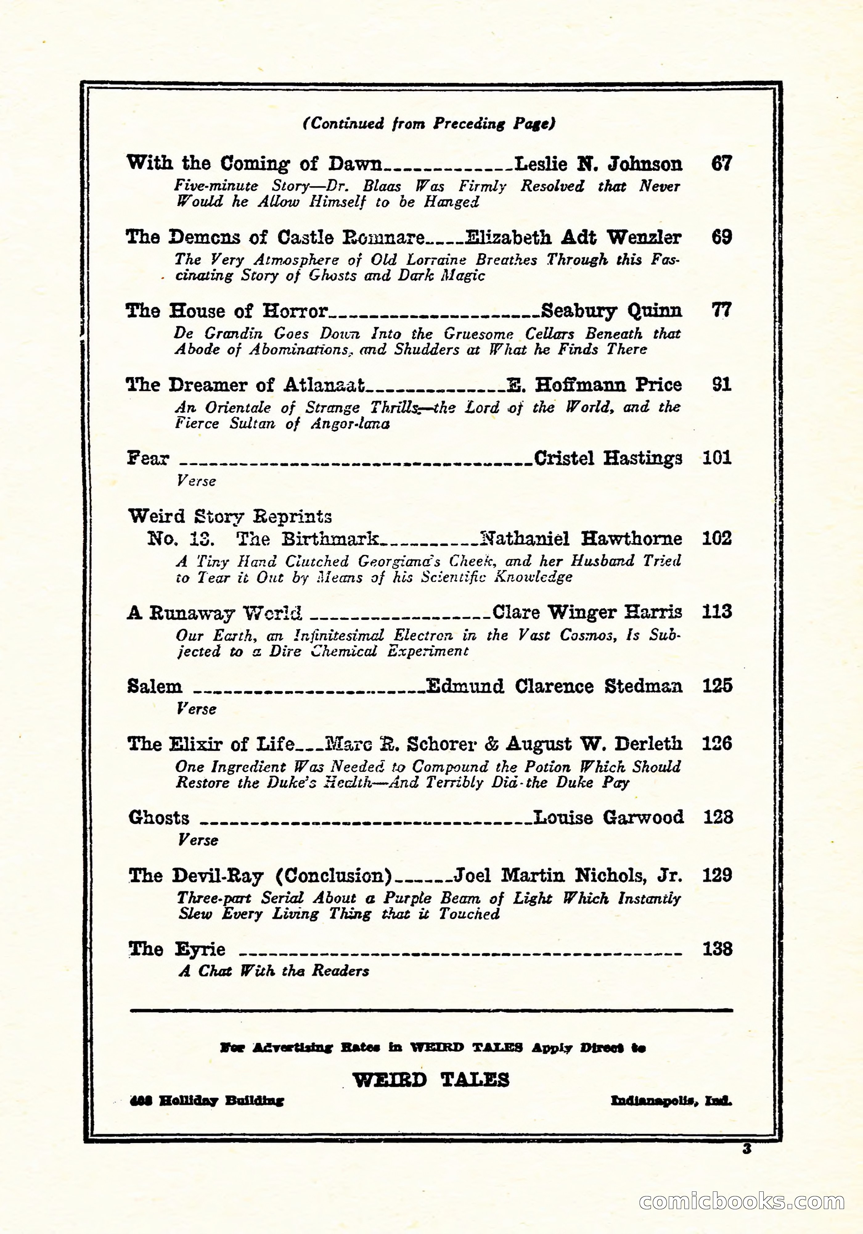 Weird Tales, July 1926 — page 4 of 146