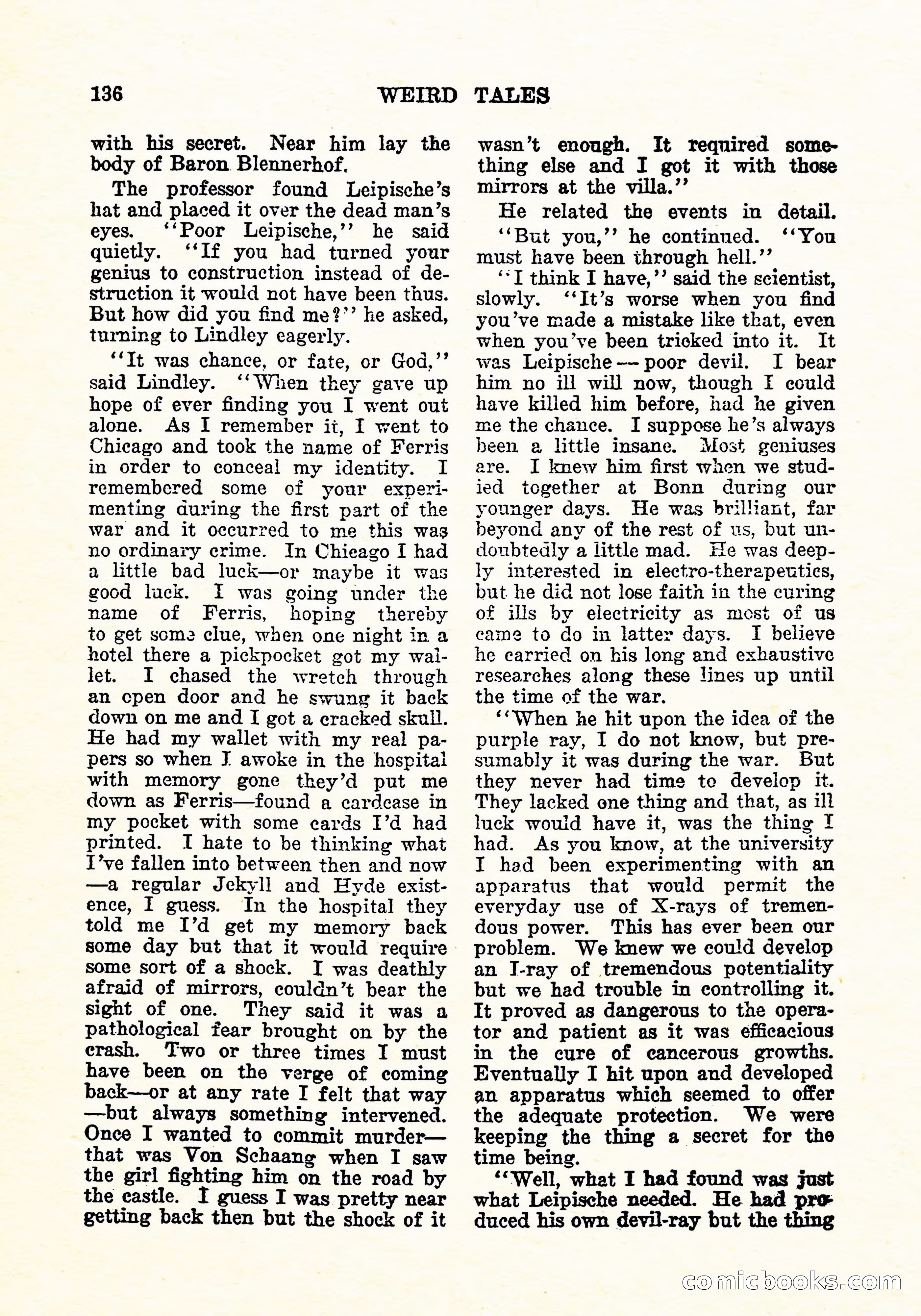 Weird Tales, July 1926 — page 137 of 146
