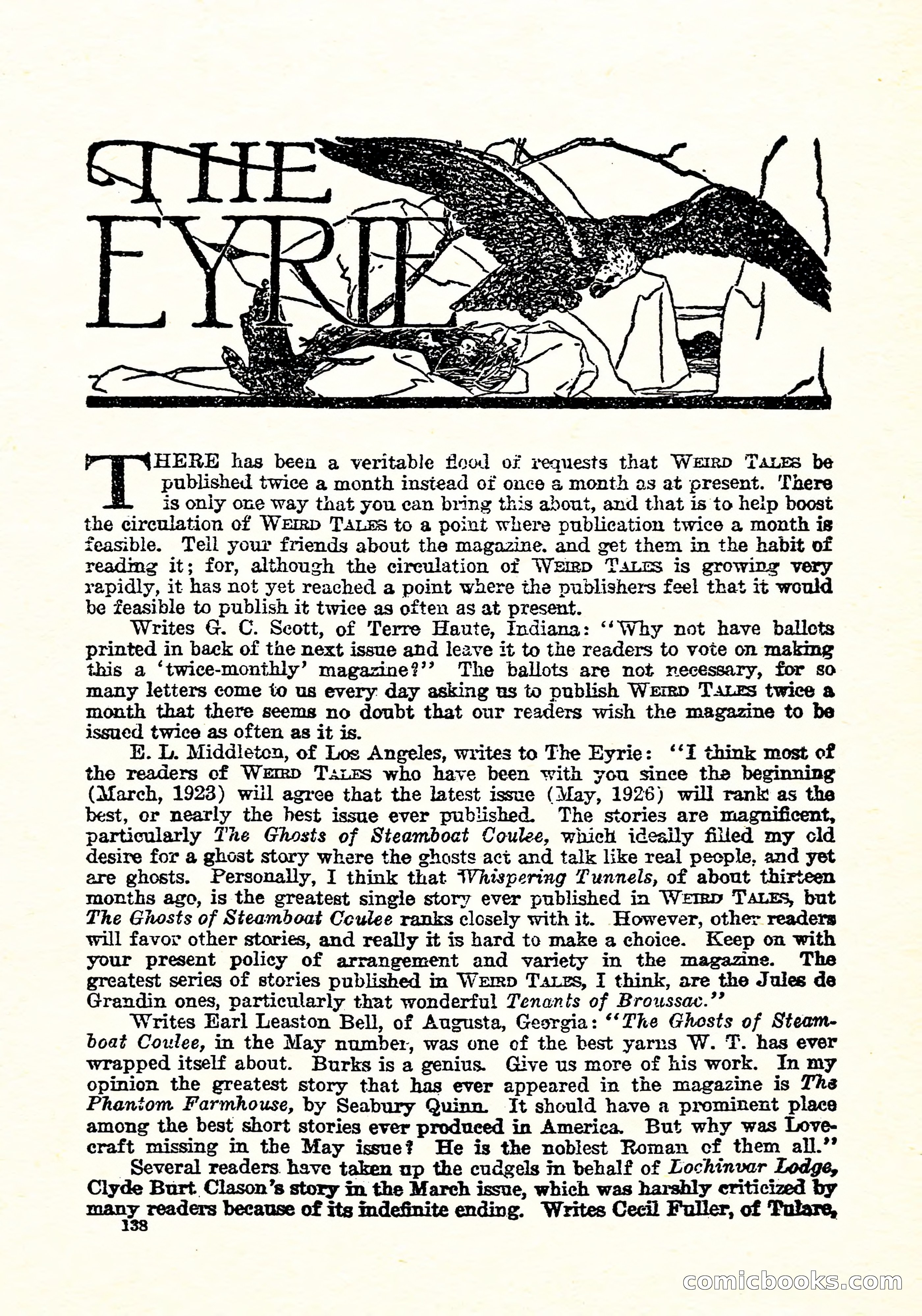 Weird Tales, July 1926 — page 139 of 146