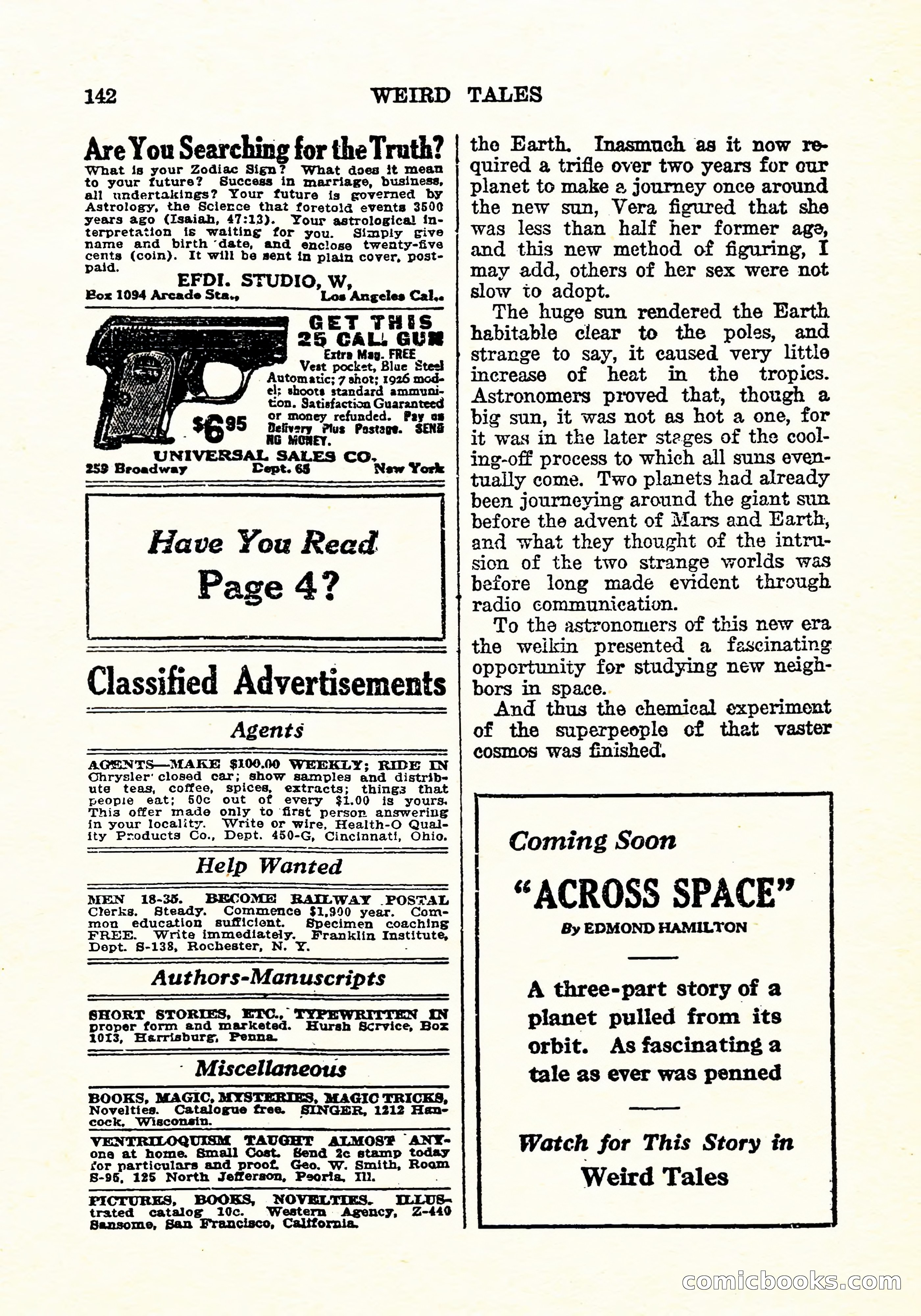 Weird Tales, July 1926 — page 143 of 146