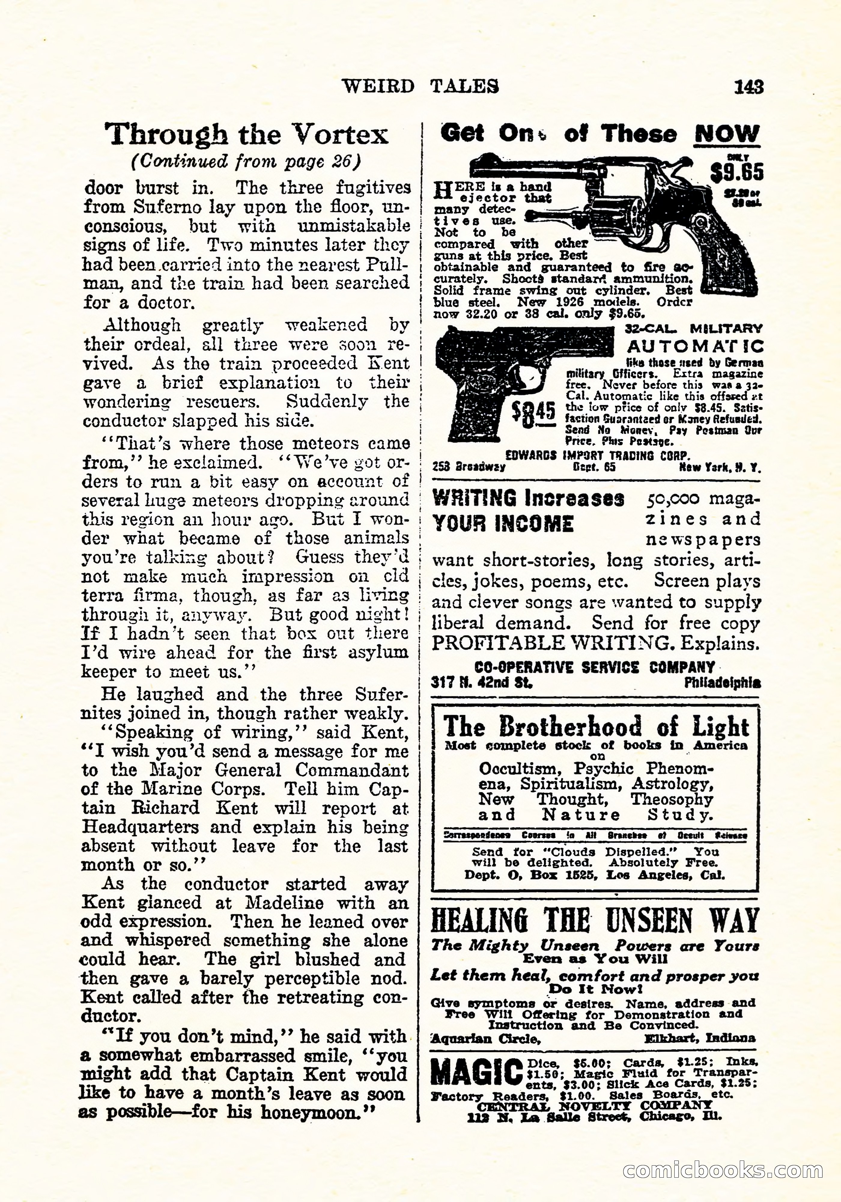 Weird Tales, July 1926 — page 144 of 146
