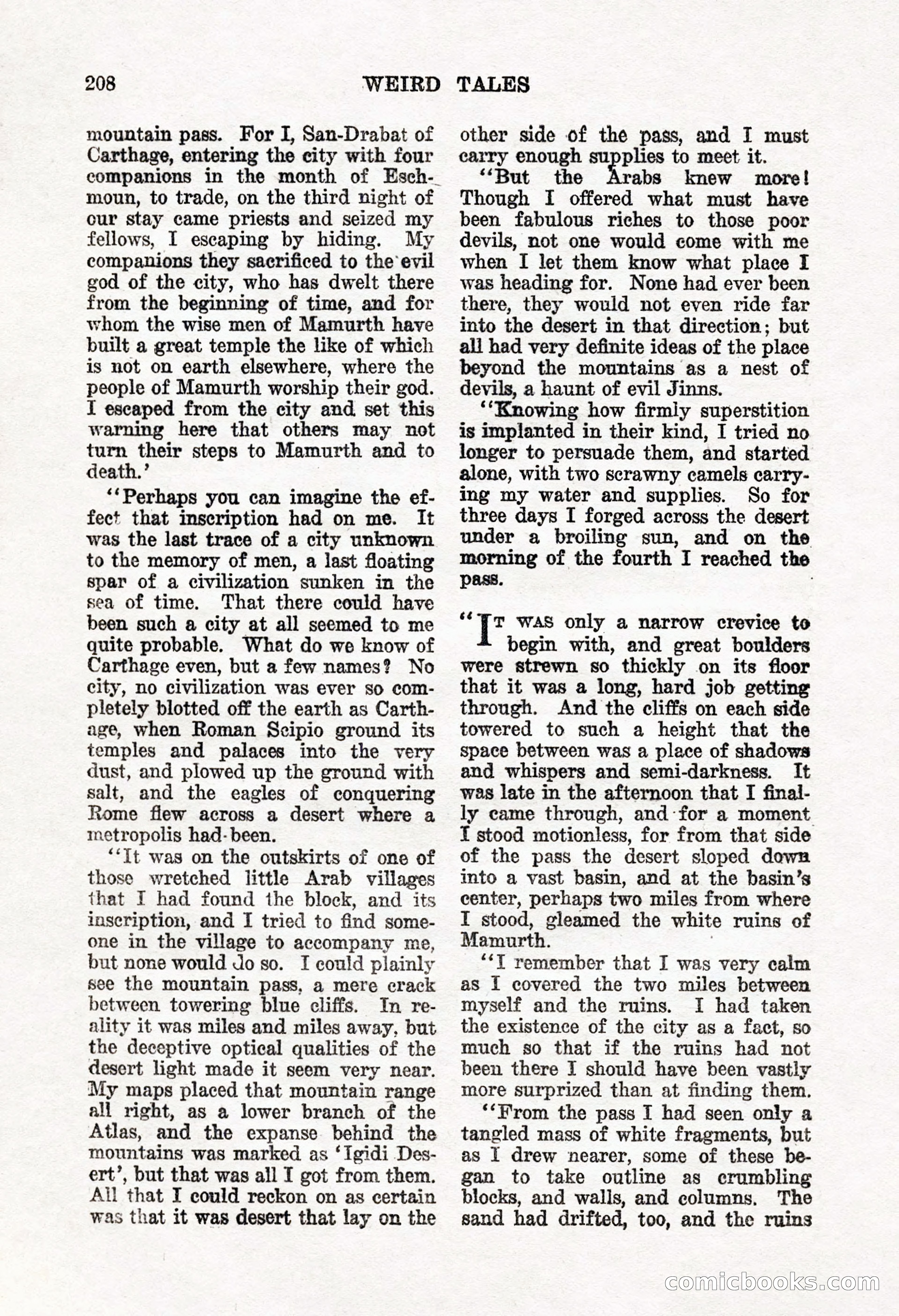 Weird Tales, Vol. 8, No. 2 — page 66 of 146