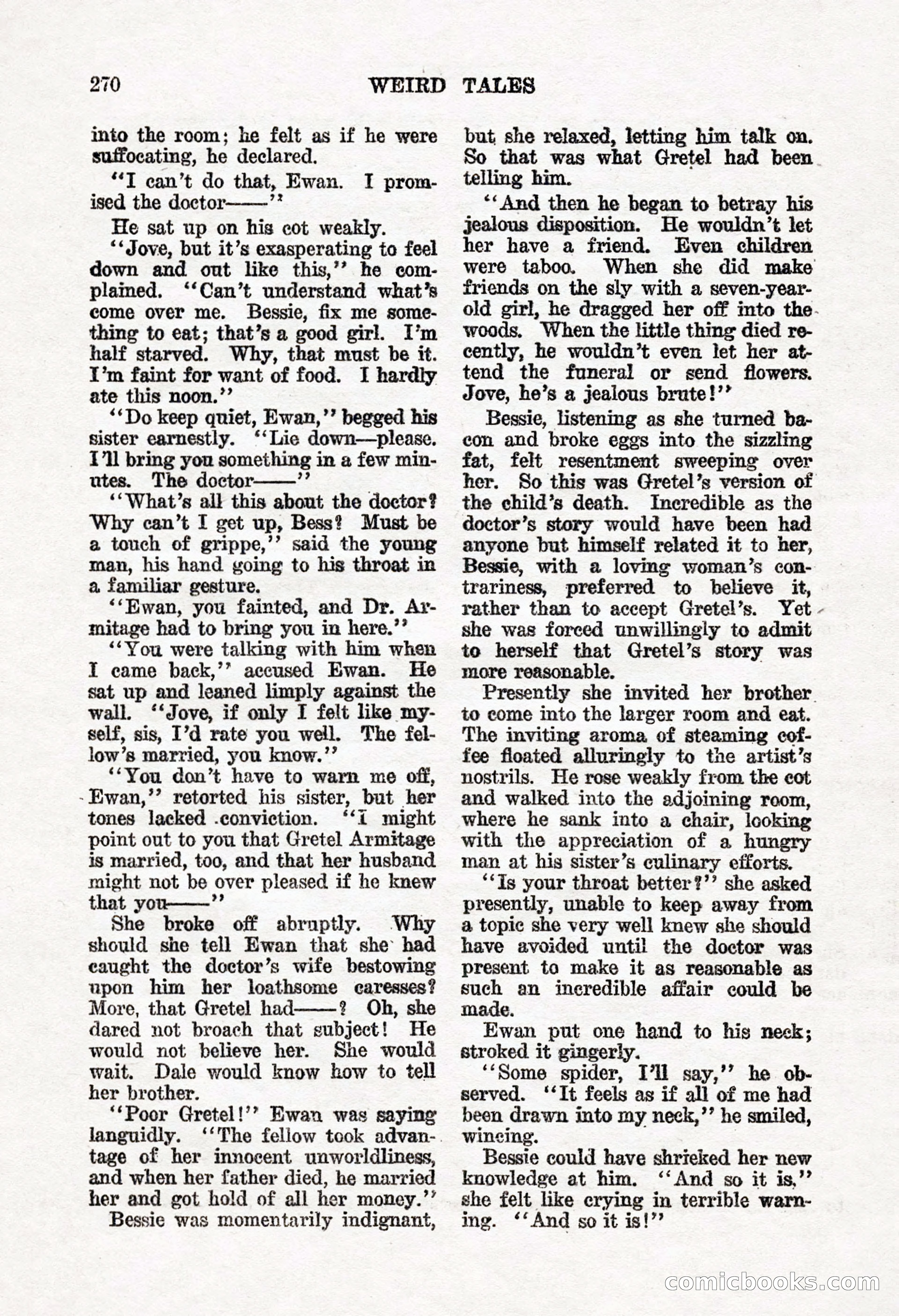Weird Tales, Vol. 8, No. 2 — page 128 of 146