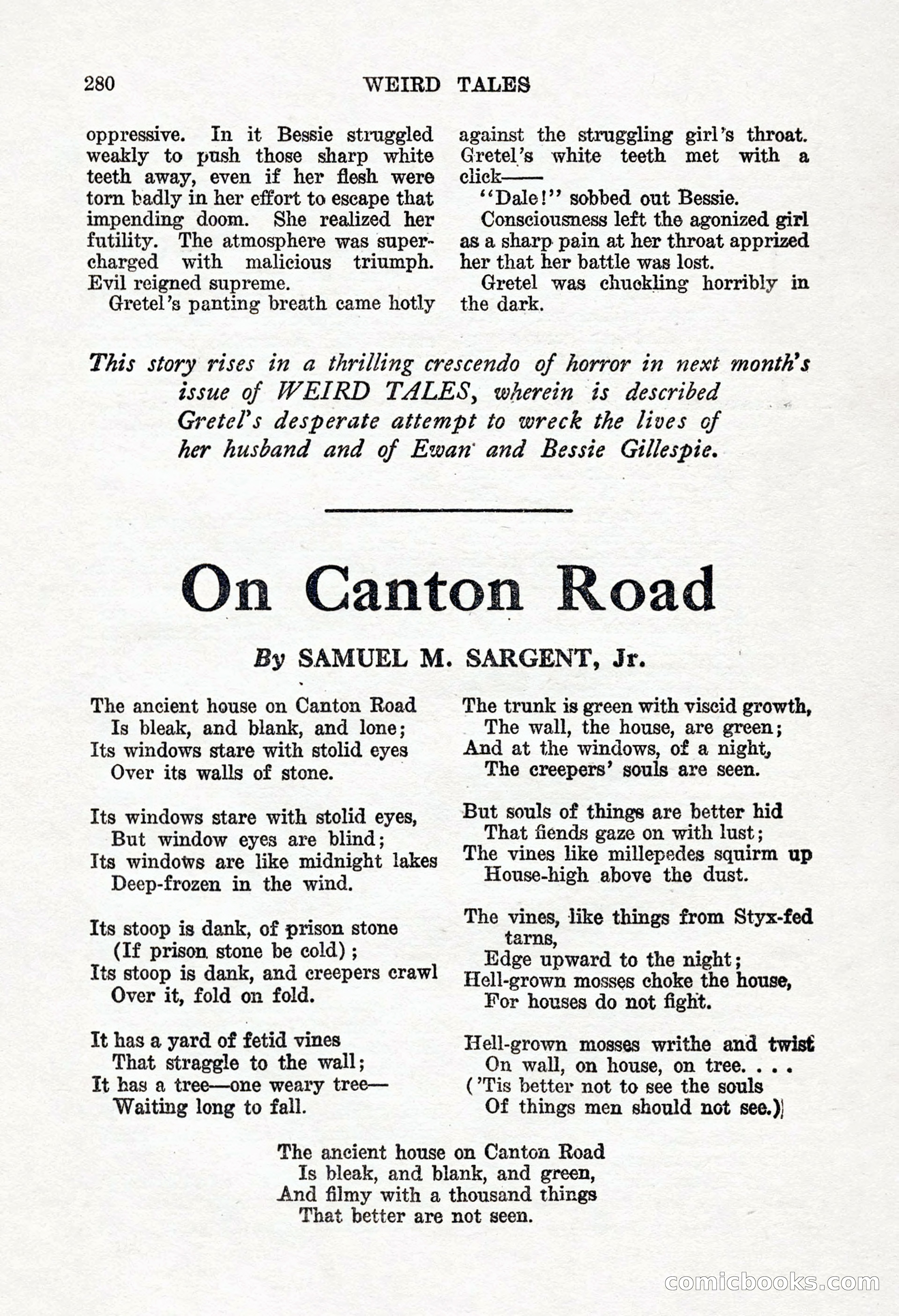 Weird Tales, Vol. 8, No. 2 — page 138 of 146