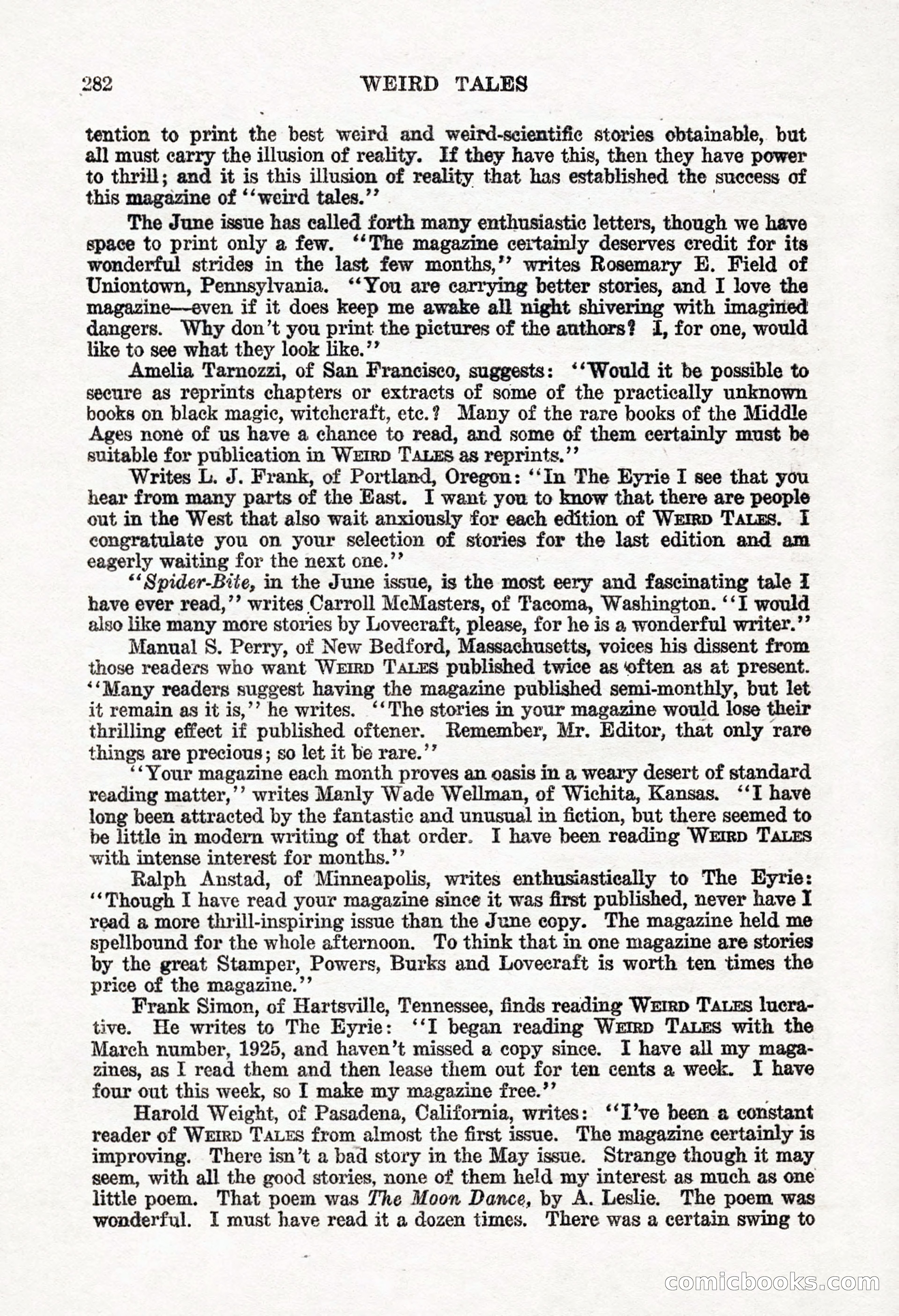 Weird Tales, Vol. 8, No. 2 — page 140 of 146