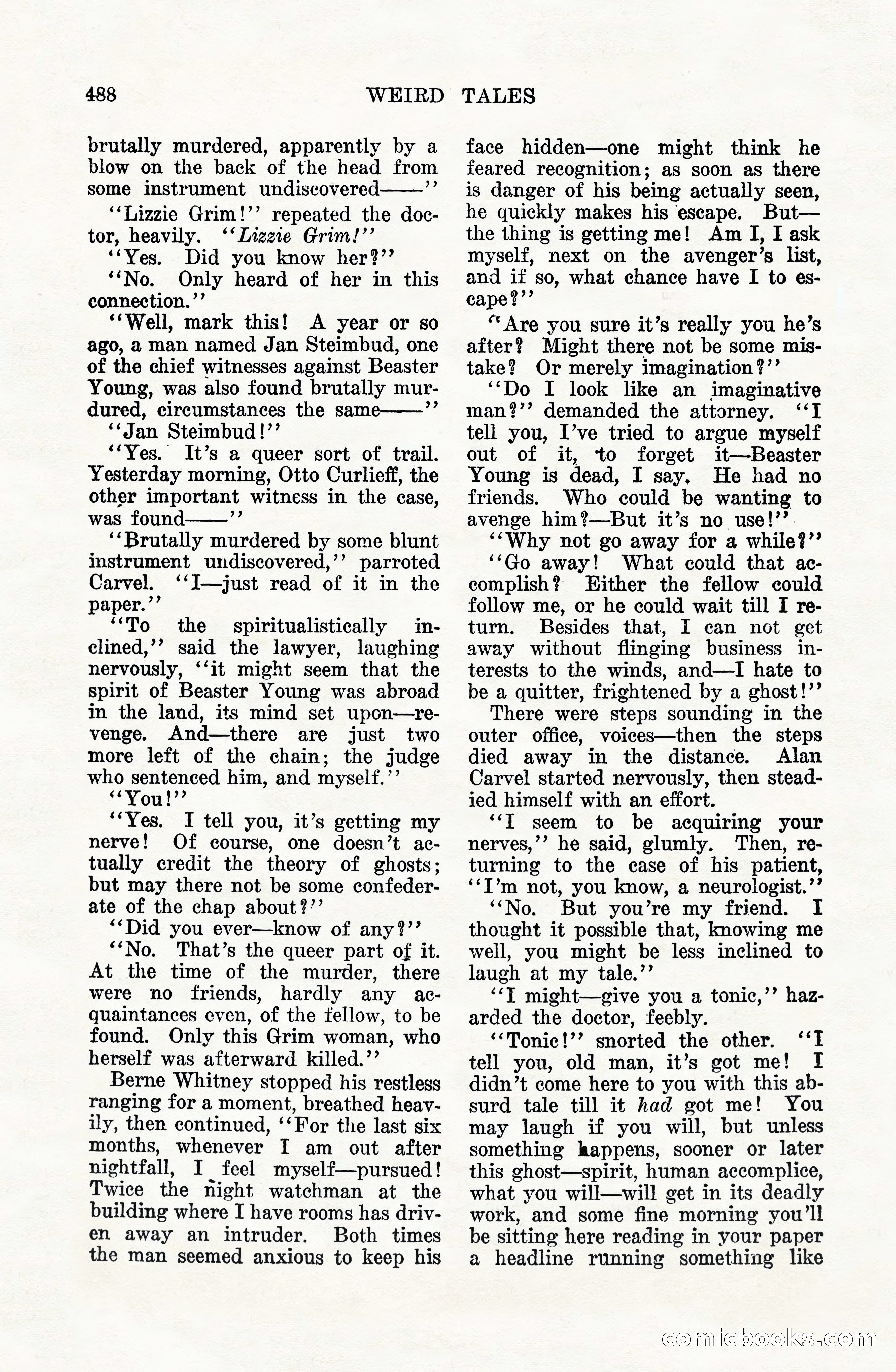 Weird Tales, Vol. VIII, No. 4 — page 58 of 148