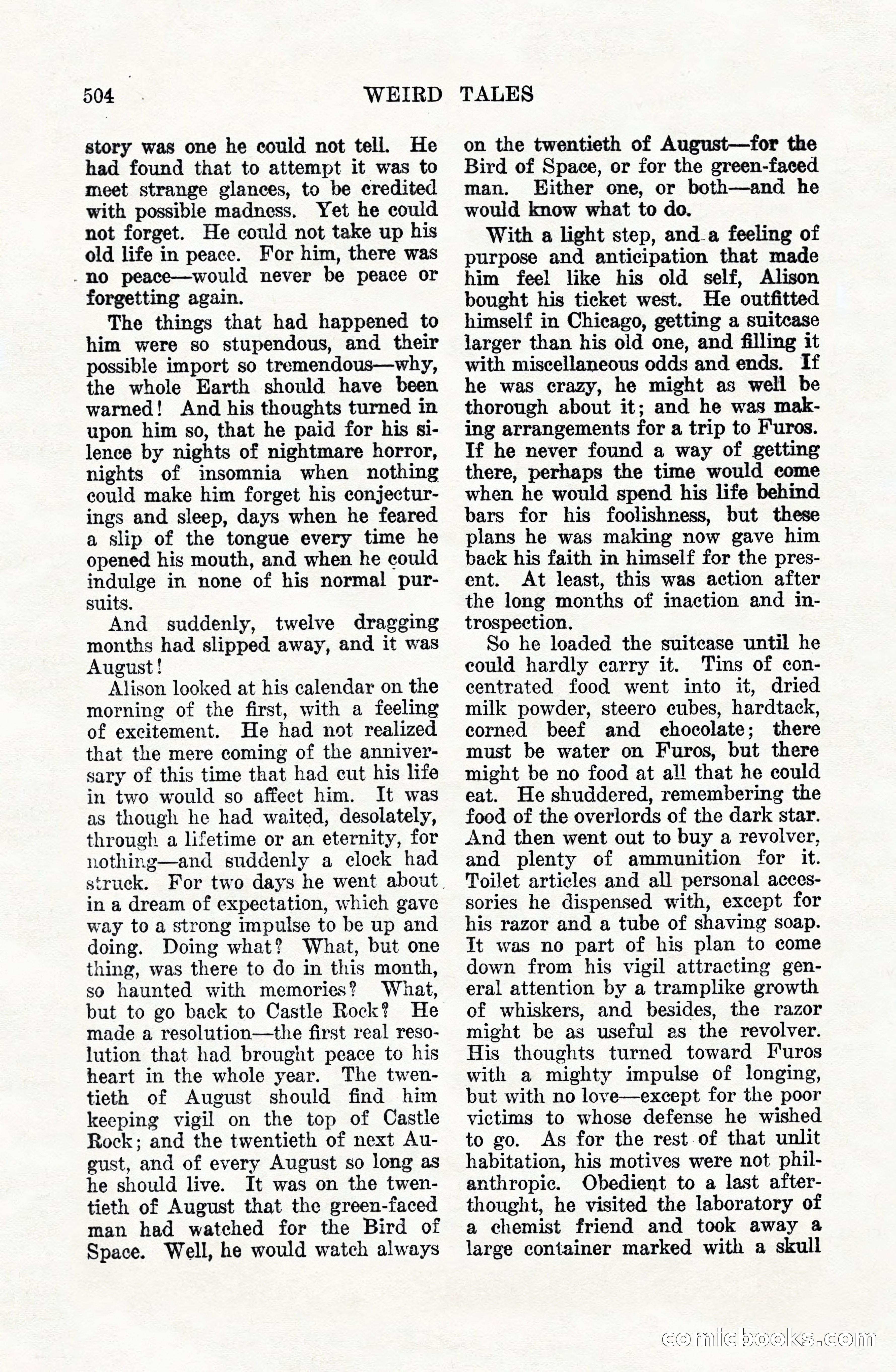 Weird Tales, Vol. VIII, No. 4 — page 74 of 148