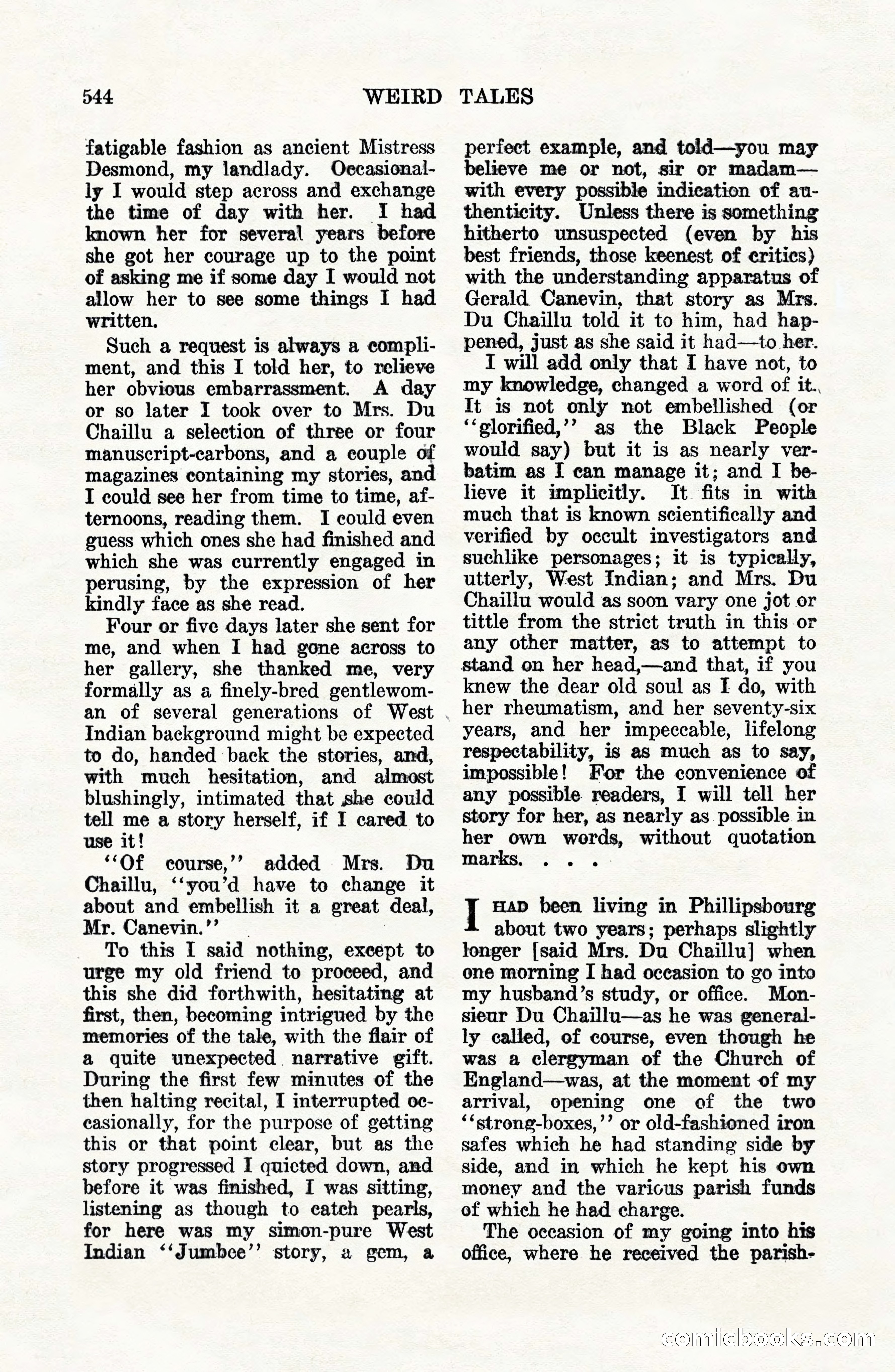 Weird Tales, Vol. VIII, No. 4 — page 114 of 148