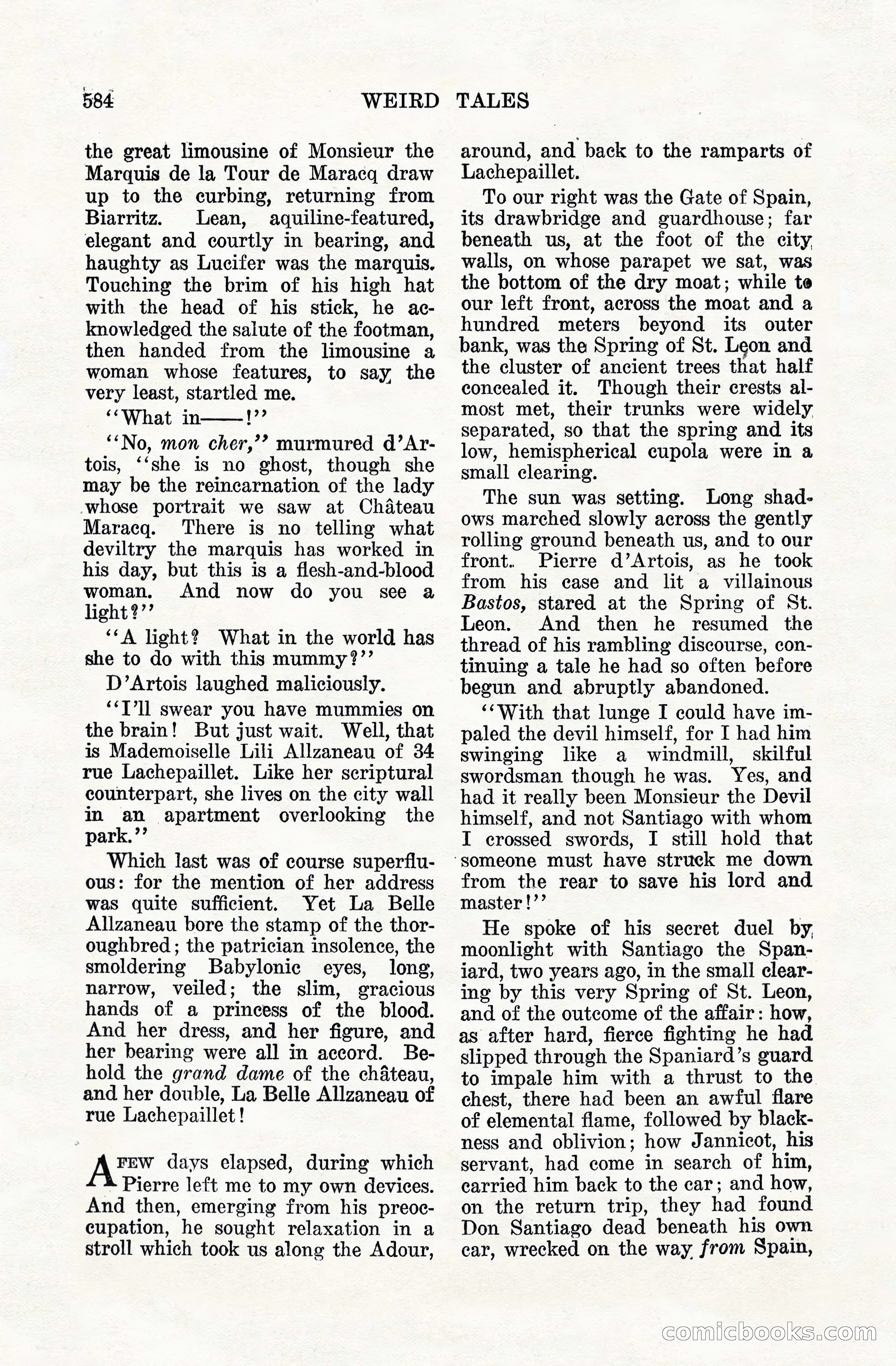 Weird Tales, Vol. VIII, No. 5 — page 10 of 148