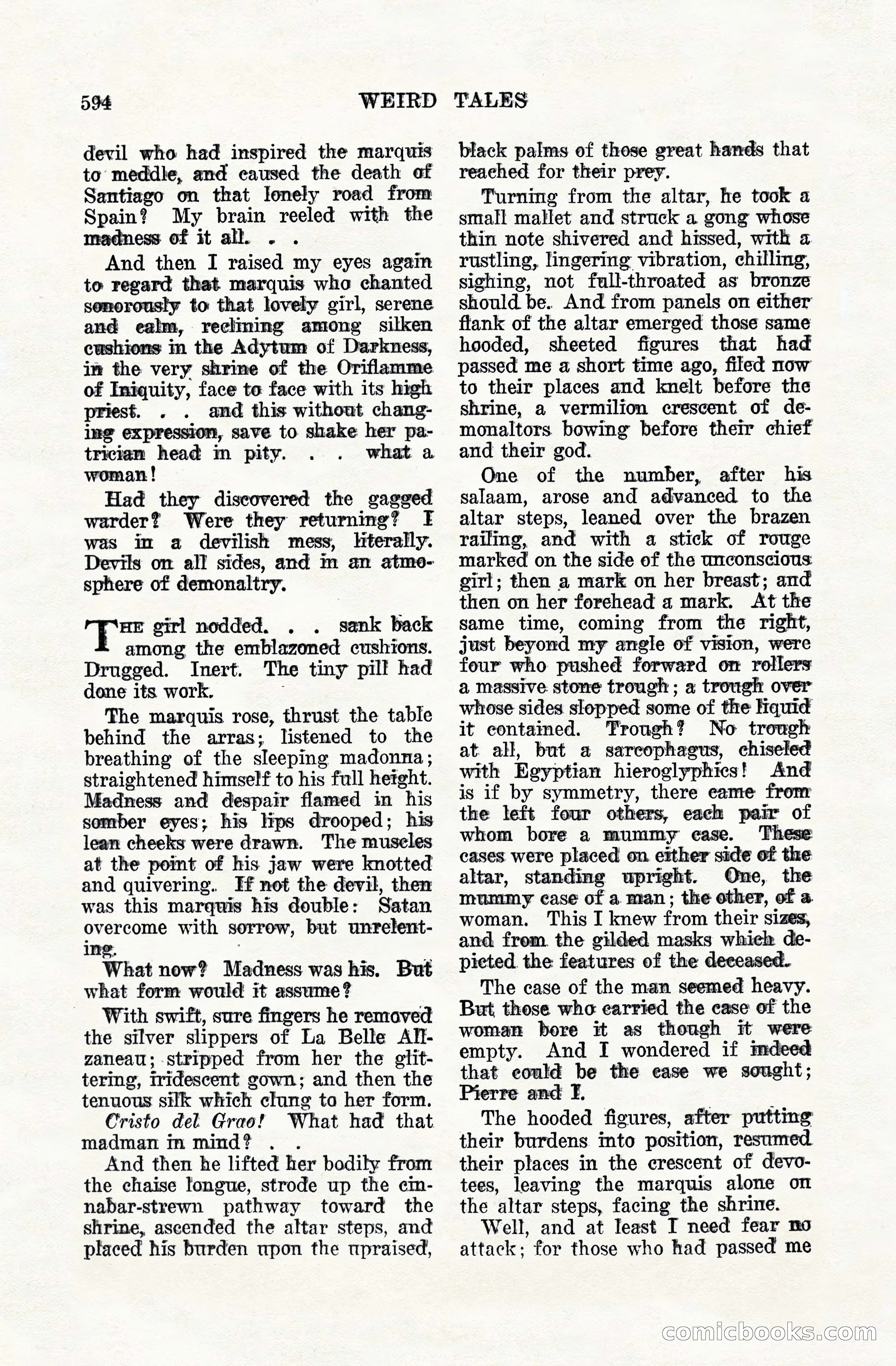 Weird Tales, Vol. VIII, No. 5 — page 20 of 148