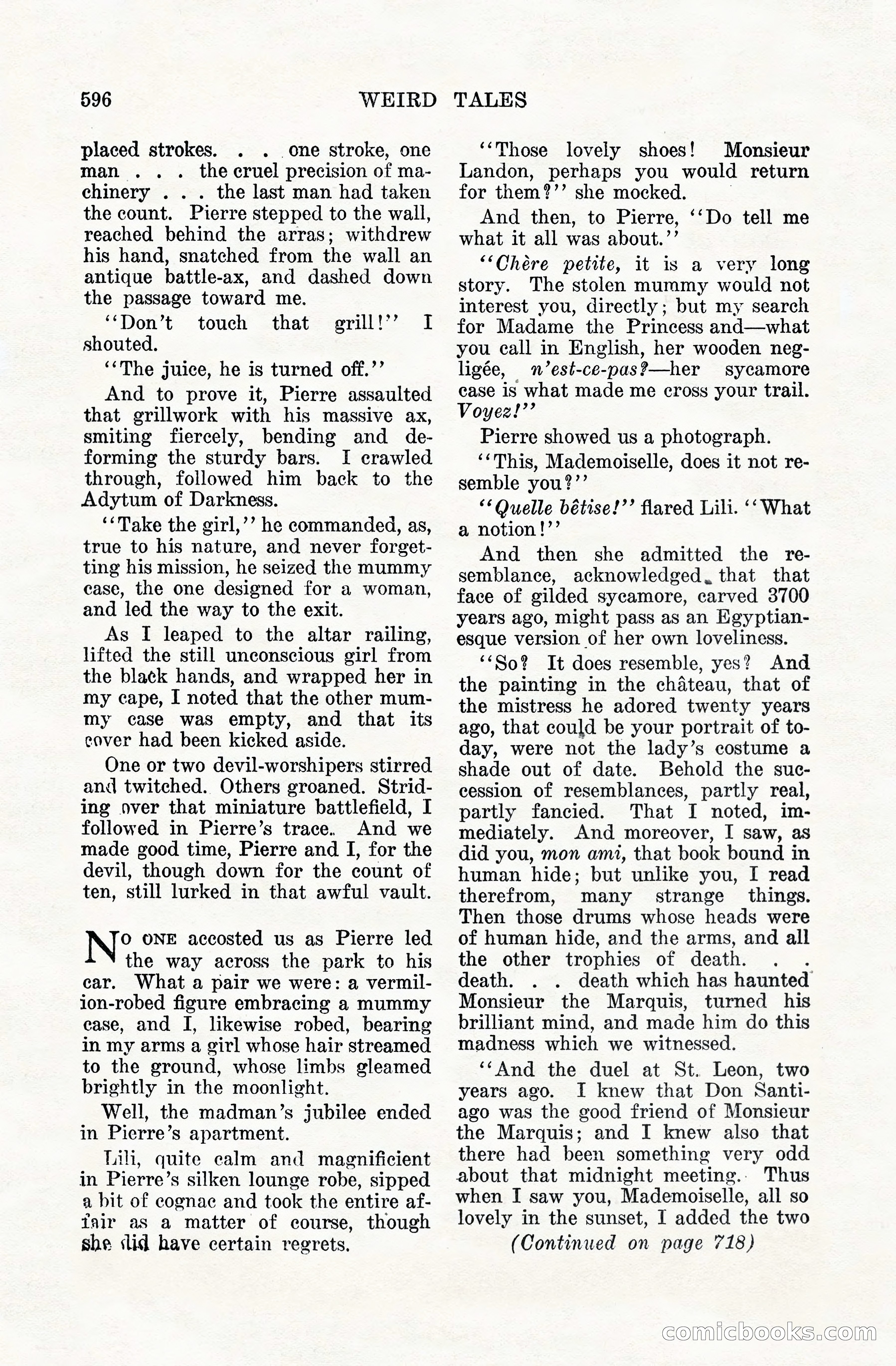 Weird Tales, Vol. VIII, No. 5 — page 22 of 148