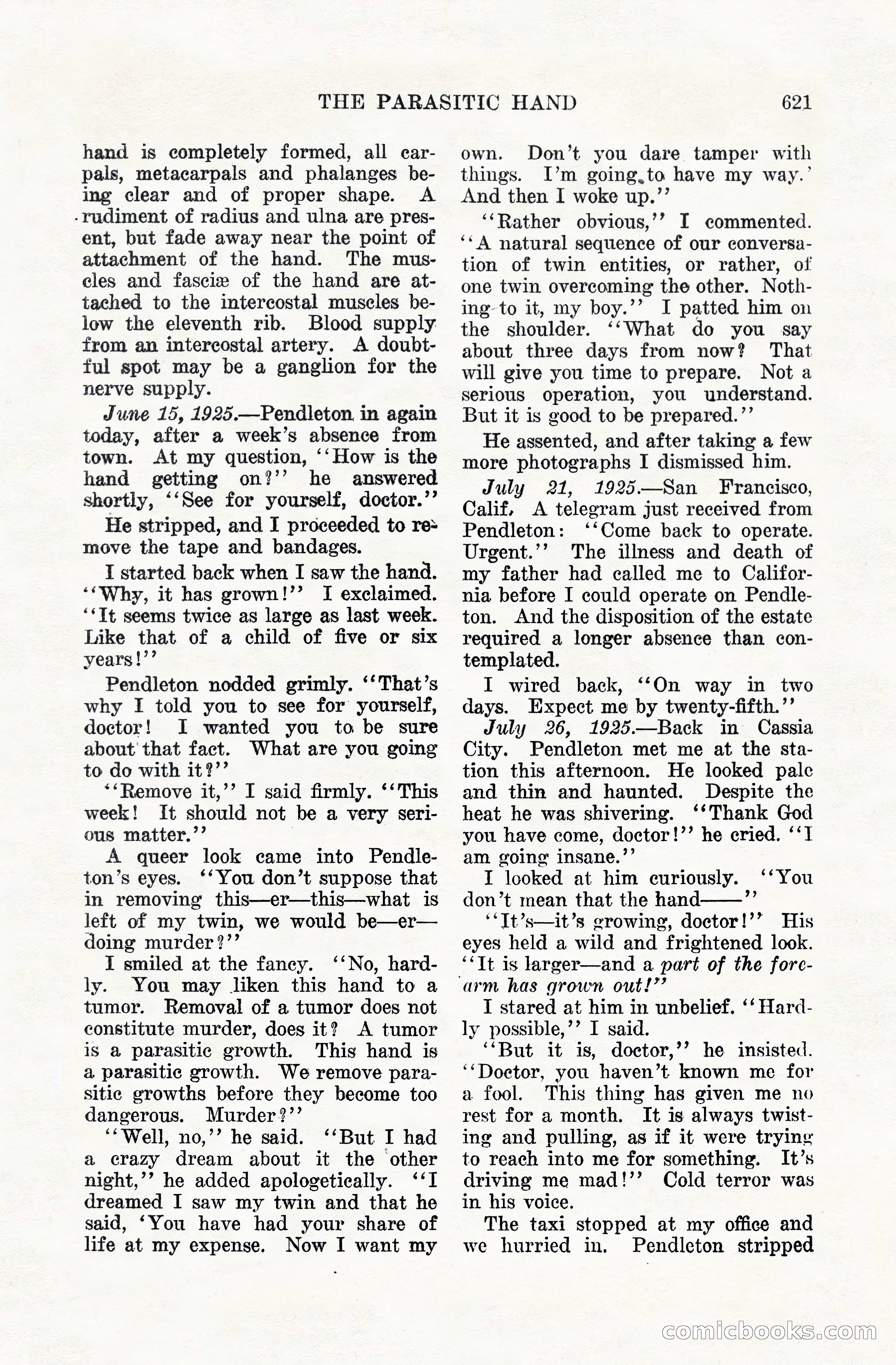 Weird Tales, Vol. VIII, No. 5 — page 47 of 148