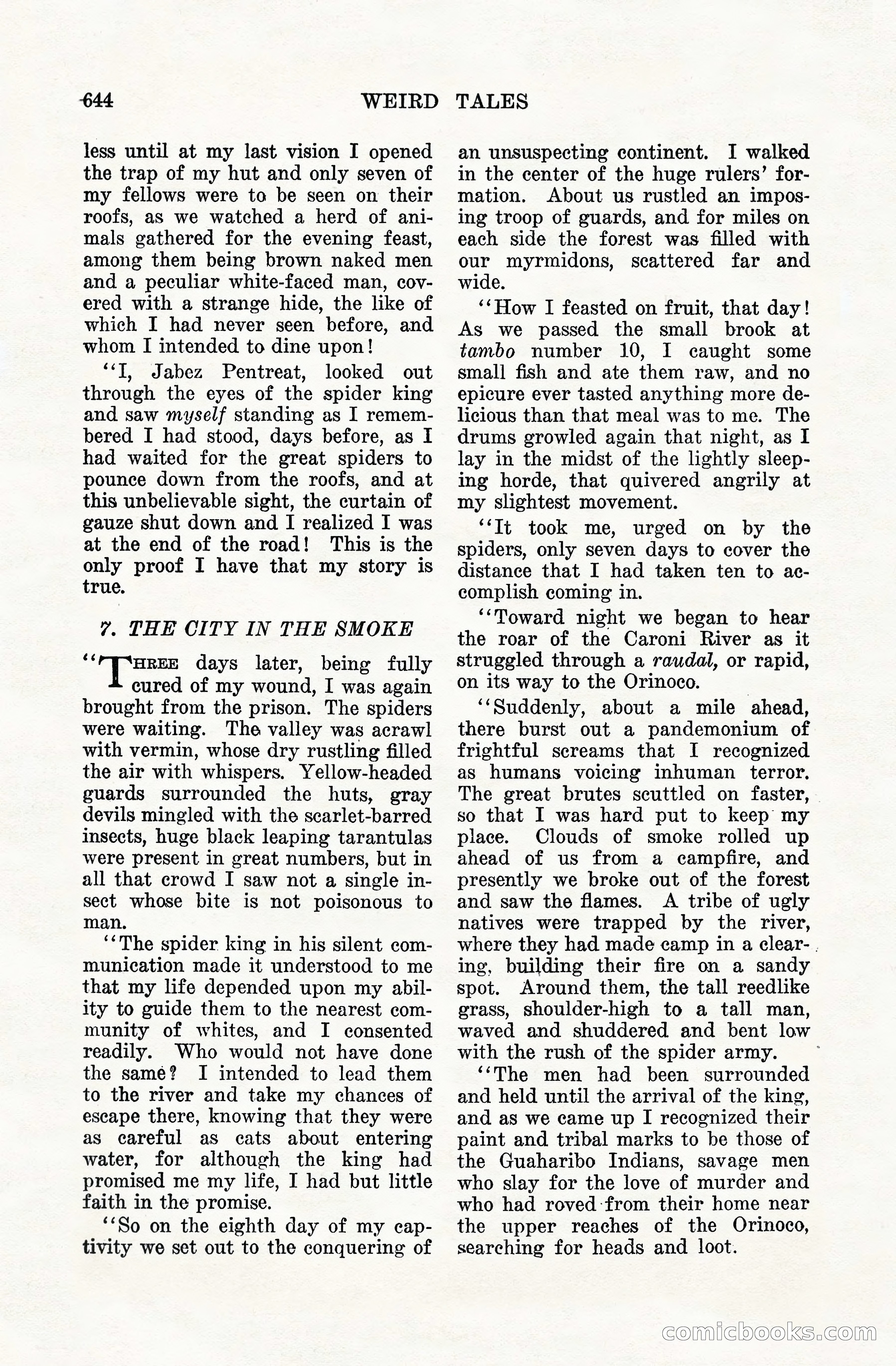 Weird Tales, Vol. VIII, No. 5 — page 70 of 148