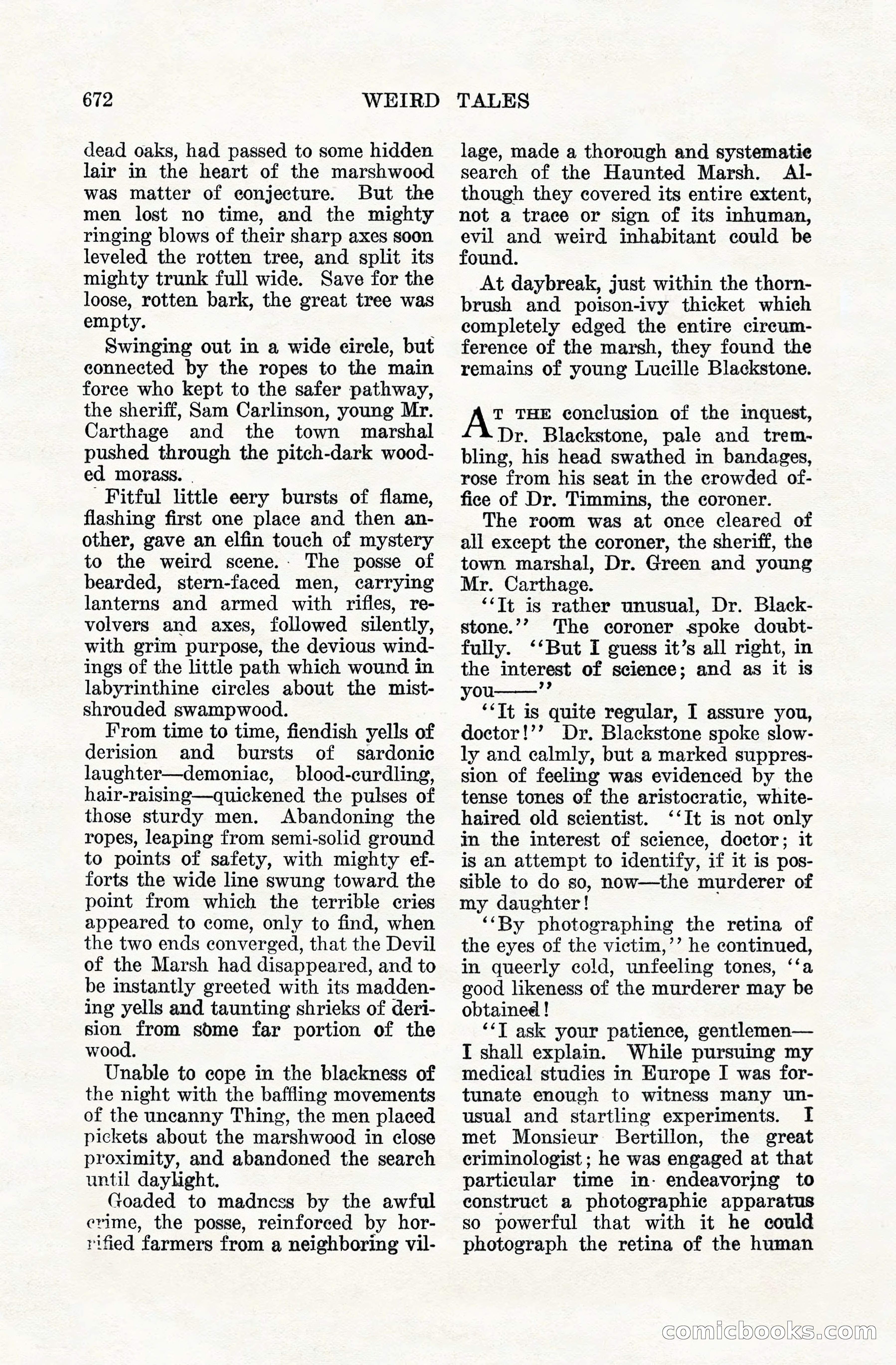 Weird Tales, Vol. VIII, No. 5 — page 98 of 148