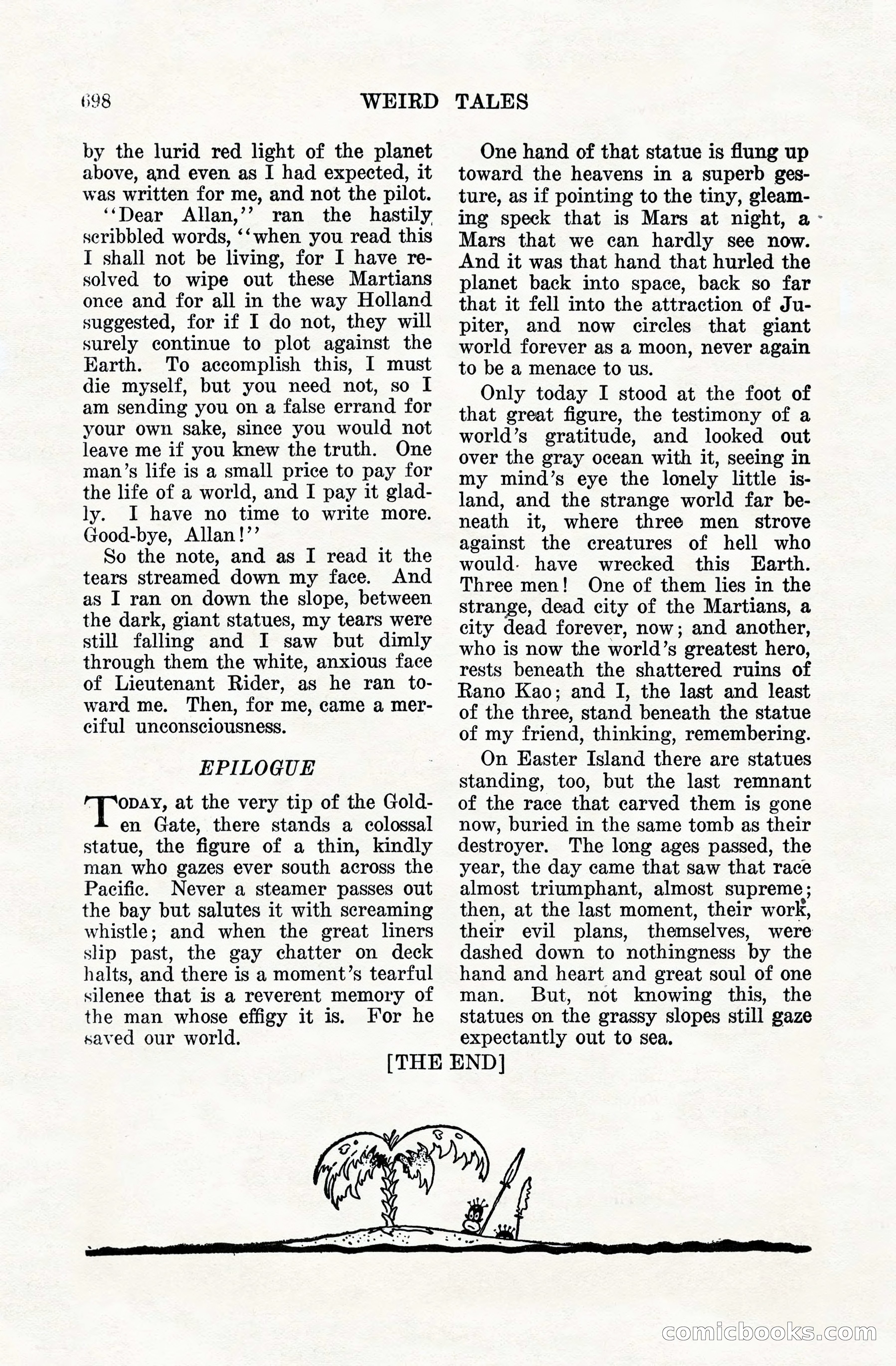 Weird Tales, Vol. VIII, No. 5 — page 124 of 148