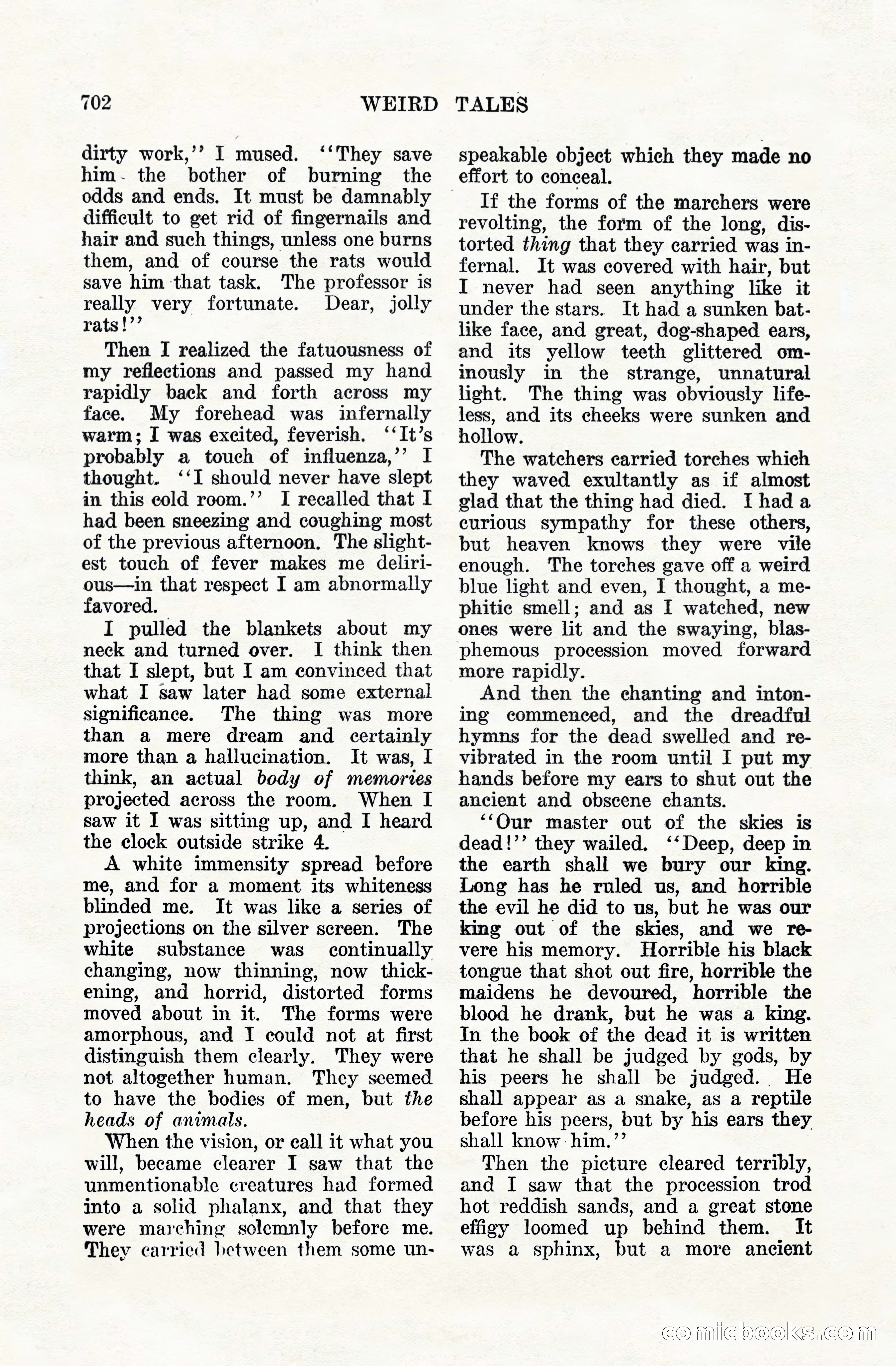 Weird Tales, Vol. VIII, No. 5 — page 128 of 148