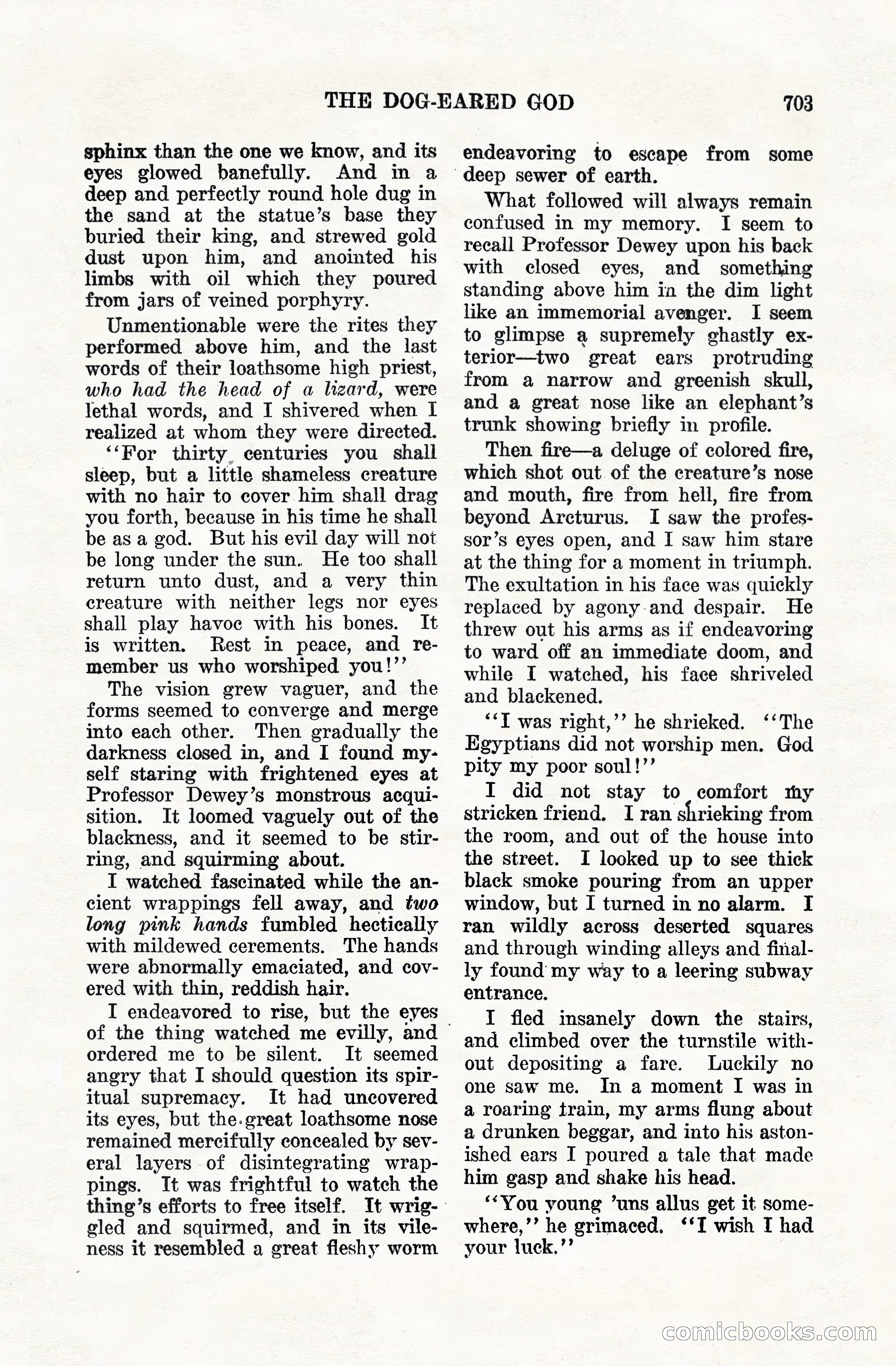 Weird Tales, Vol. VIII, No. 5 — page 129 of 148