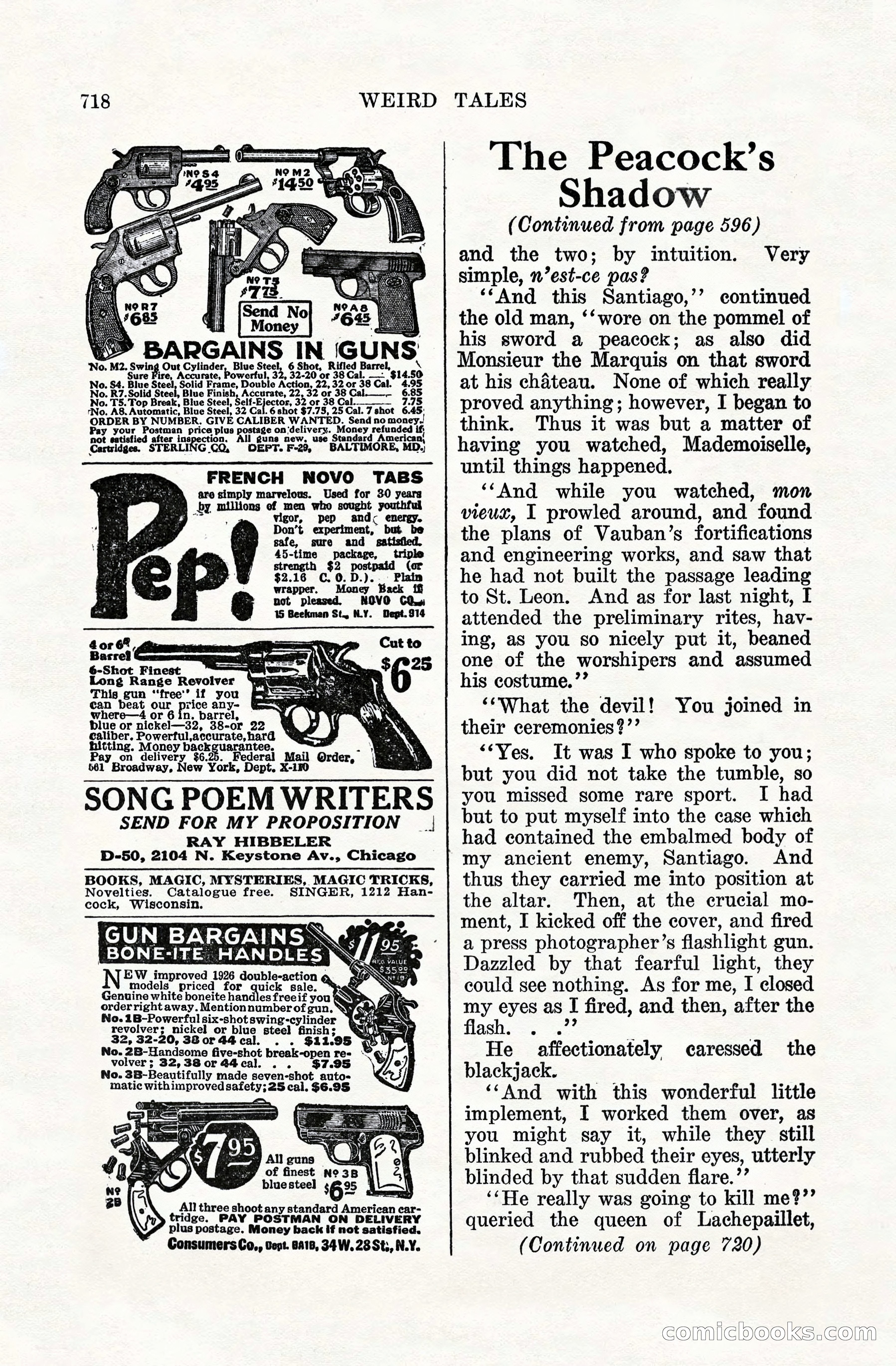 Weird Tales, Vol. VIII, No. 5 — page 144 of 148