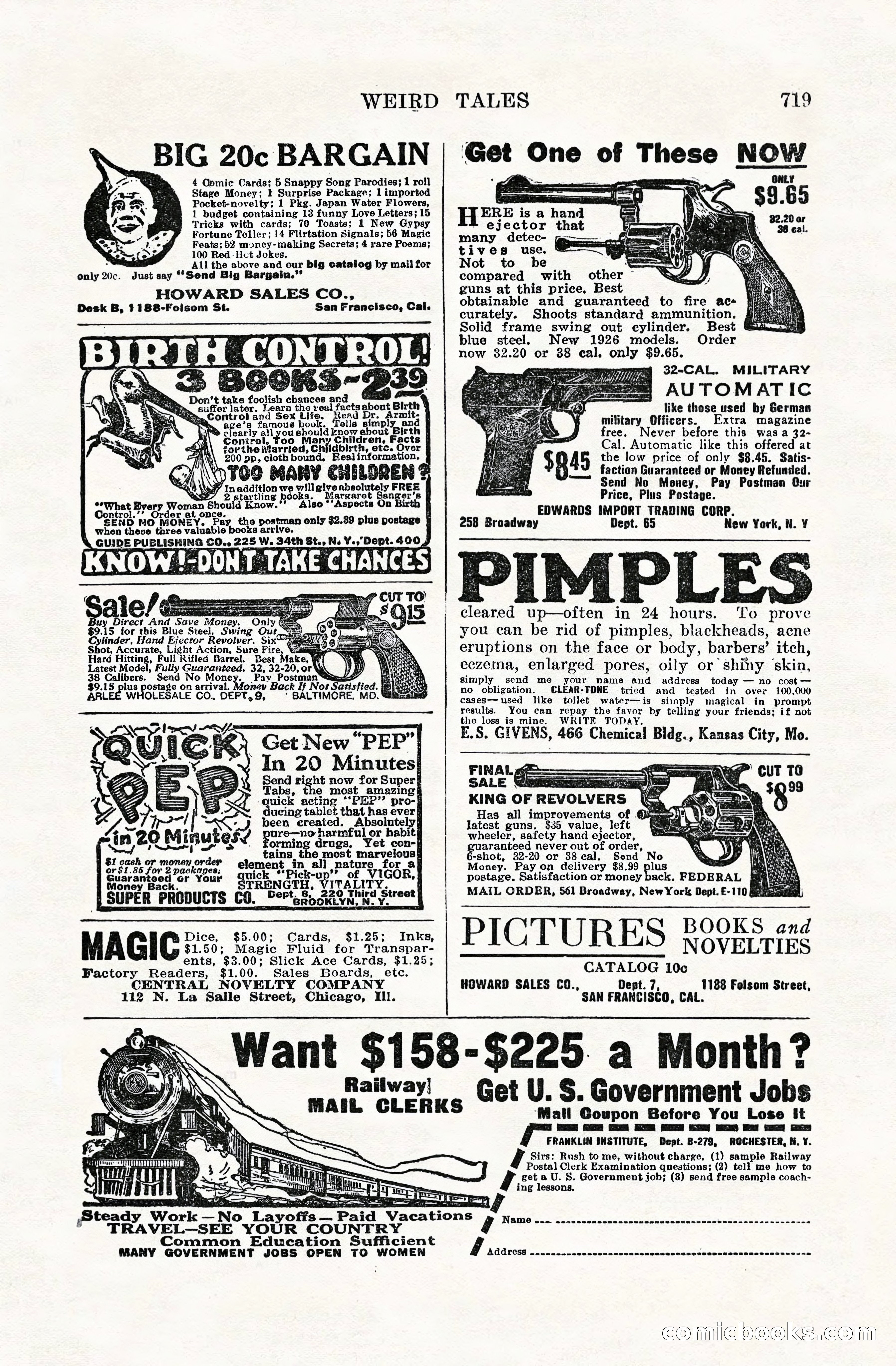 Weird Tales, Vol. VIII, No. 5 — page 145 of 148
