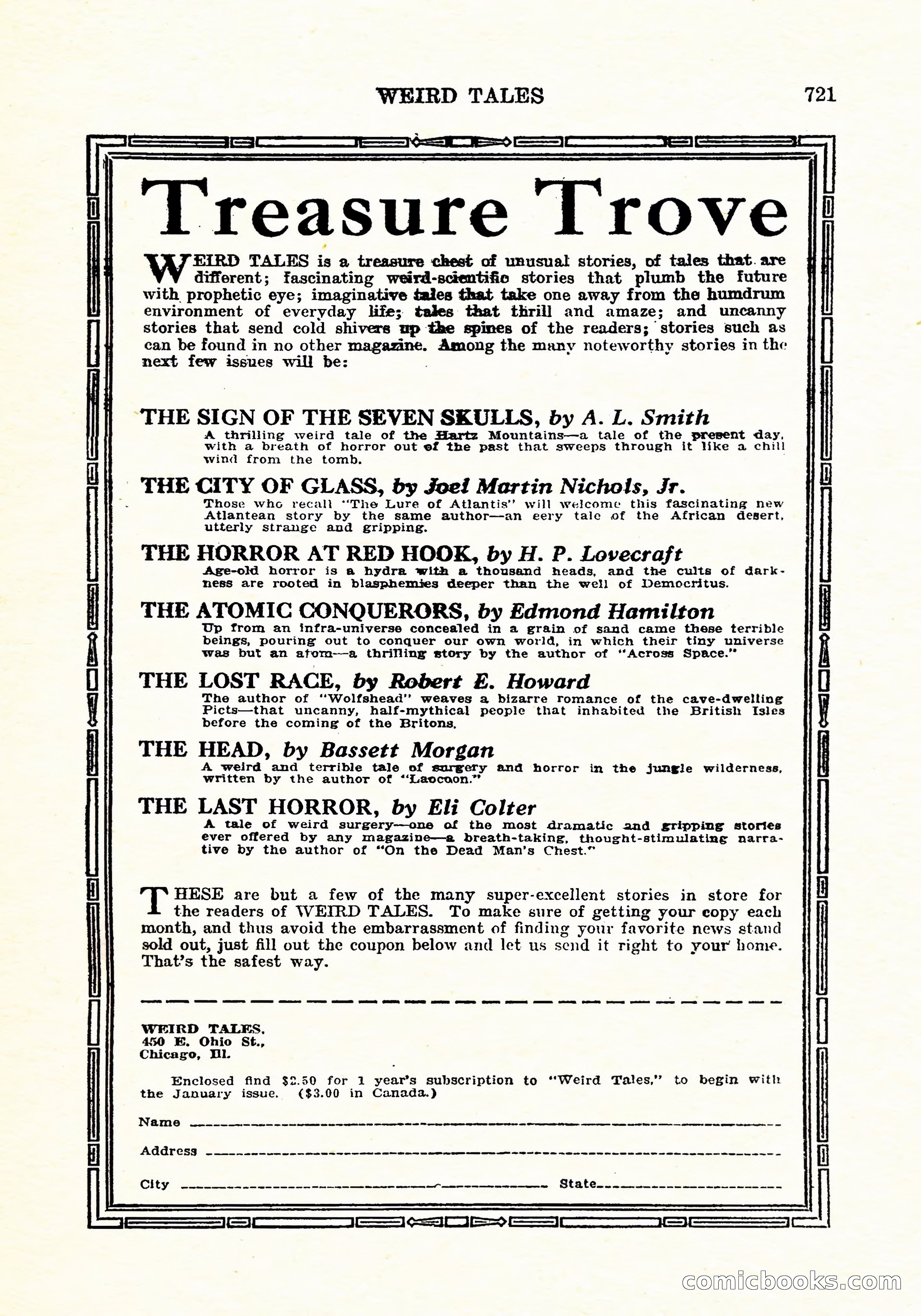 Weird Tales, December 1926 — page 2 of 146