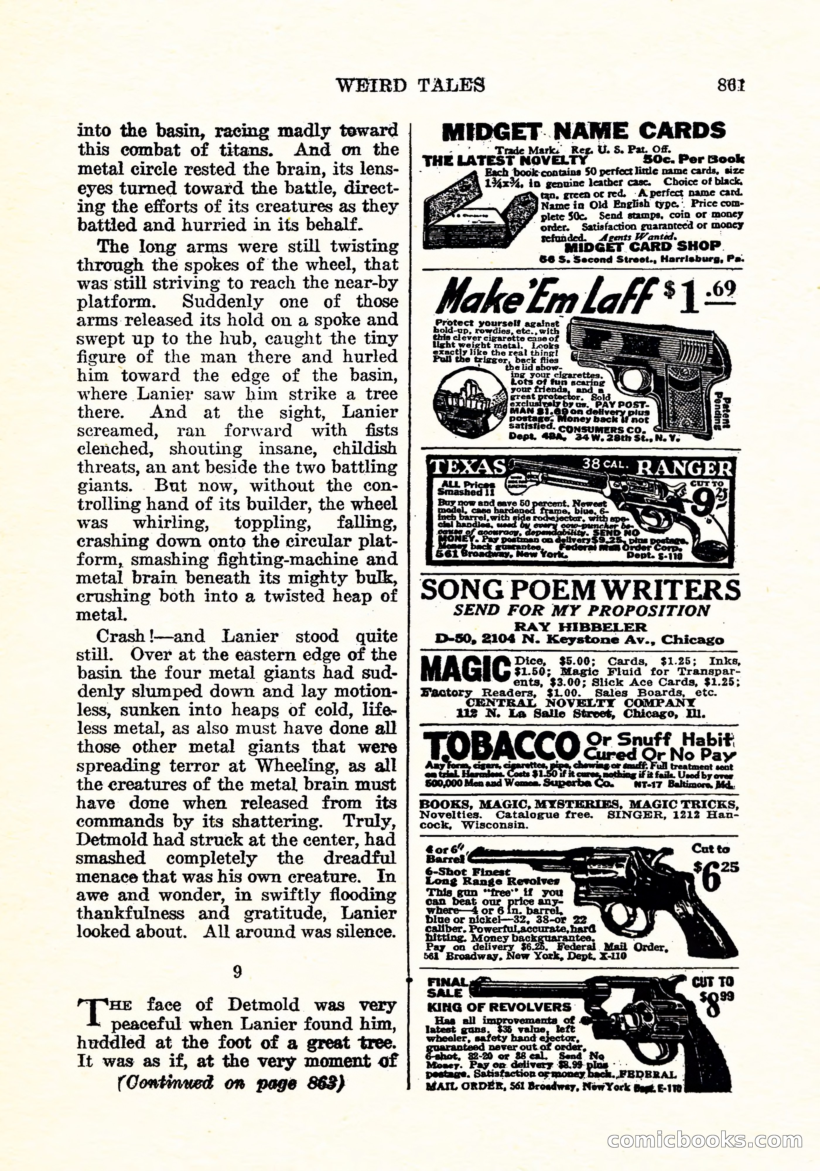 Weird Tales, December 1926 — page 142 of 146