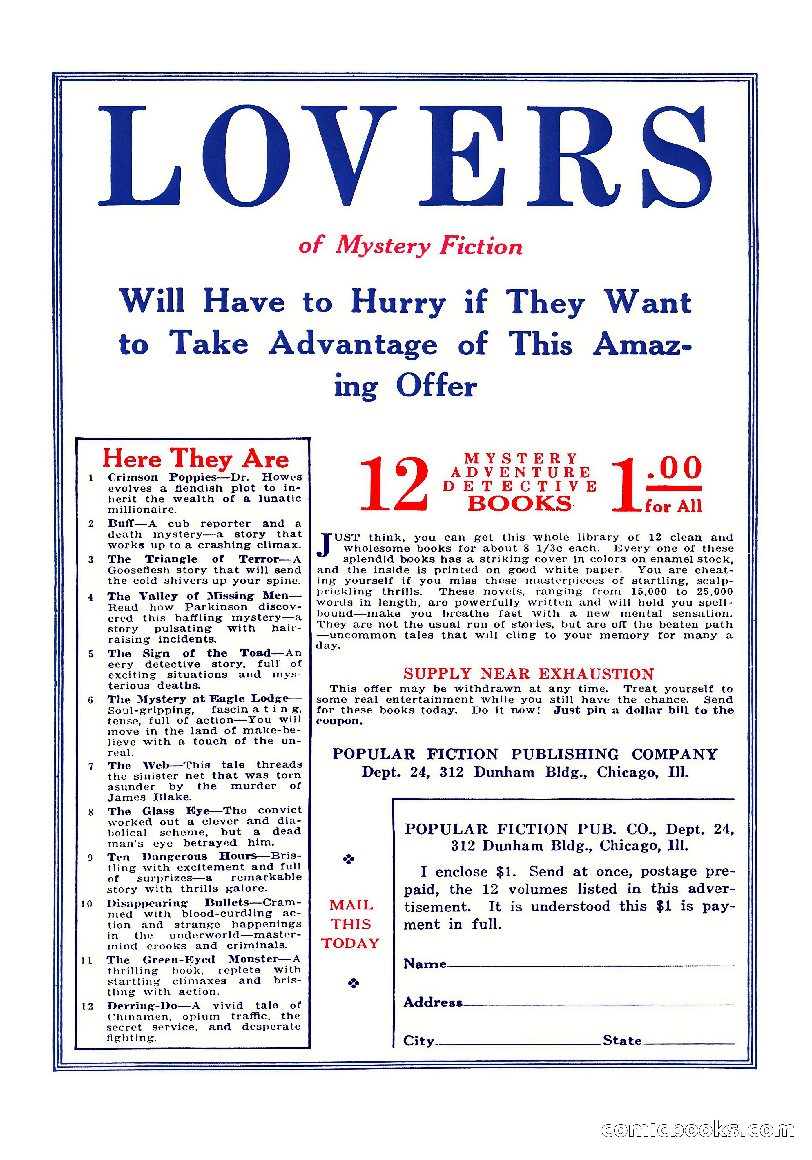Weird Tales, December 1926 — page 146 of 146
