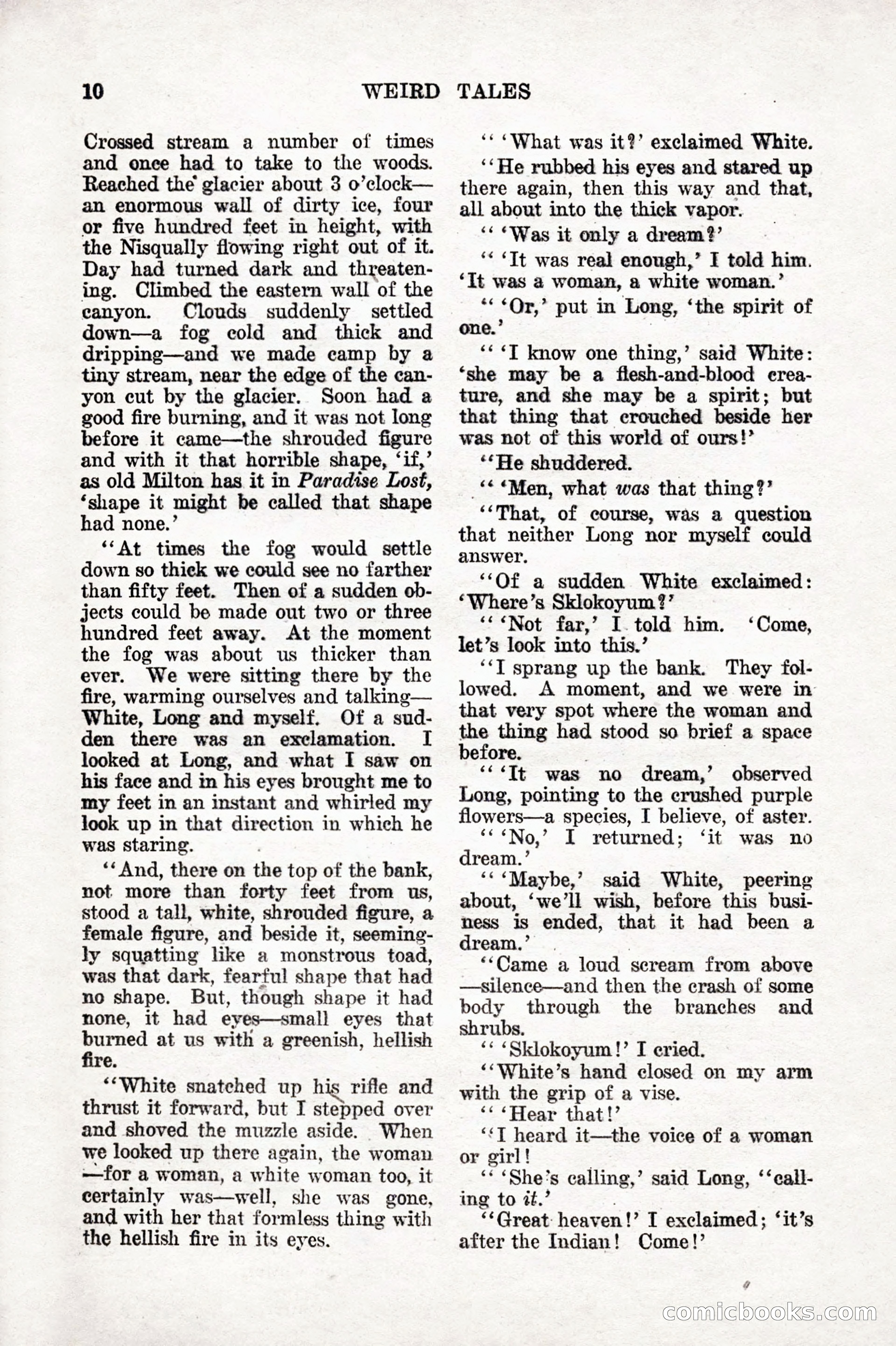 Weird Tales, Vol. 9, No. 1 — page 12 of 148