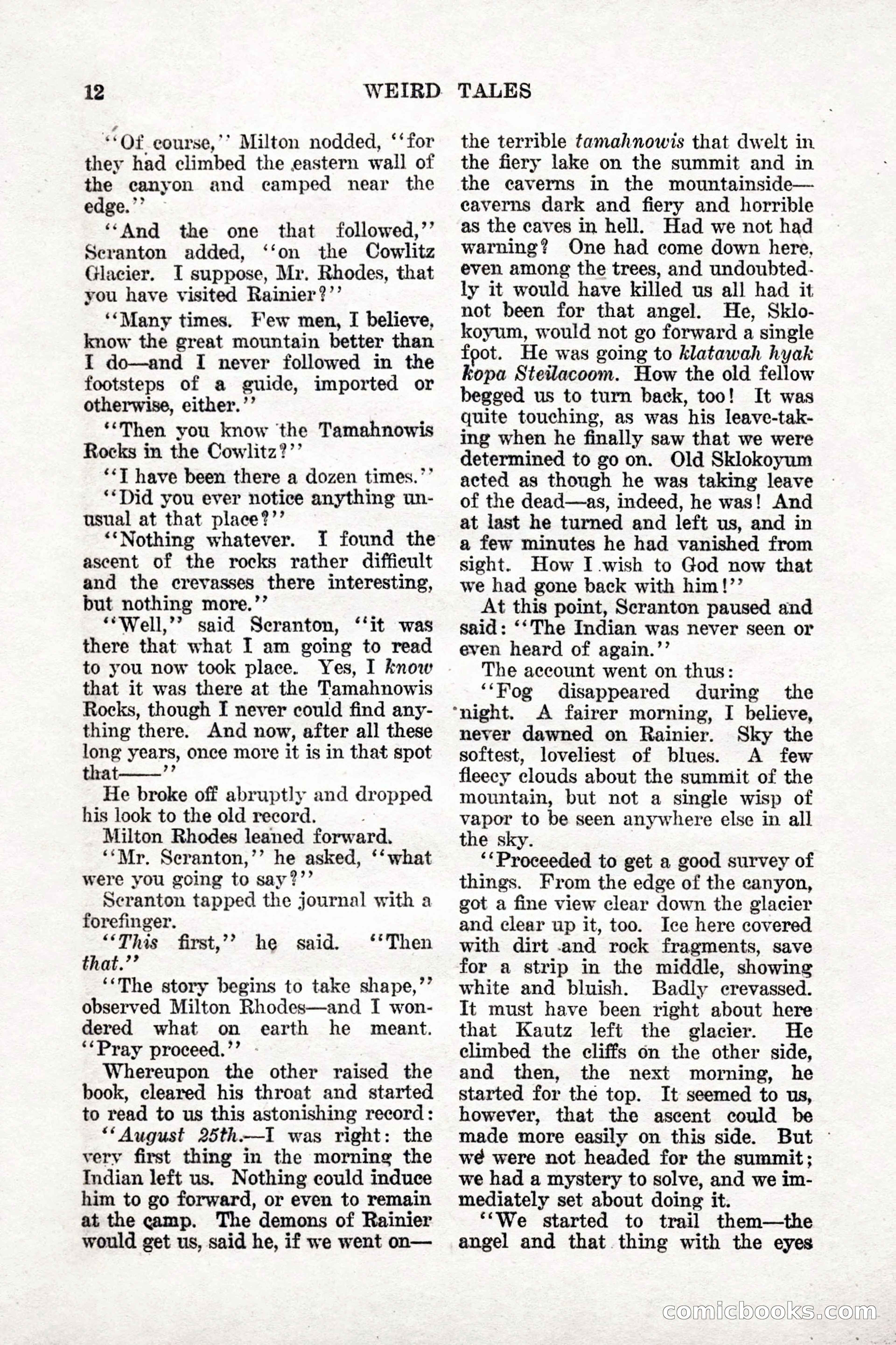 Weird Tales, Vol. 9, No. 1 — page 14 of 148