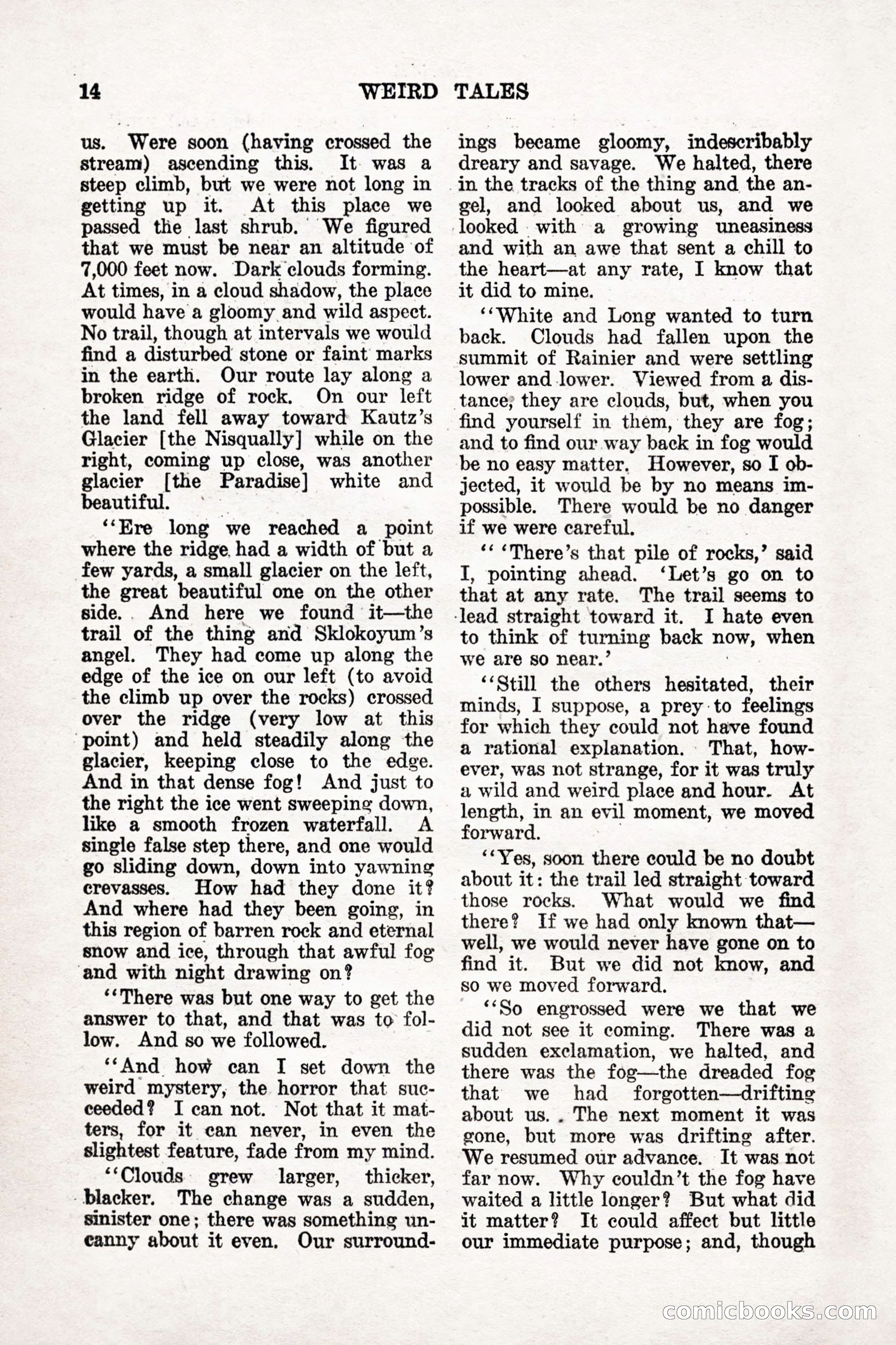 Weird Tales, Vol. 9, No. 1 — page 16 of 148