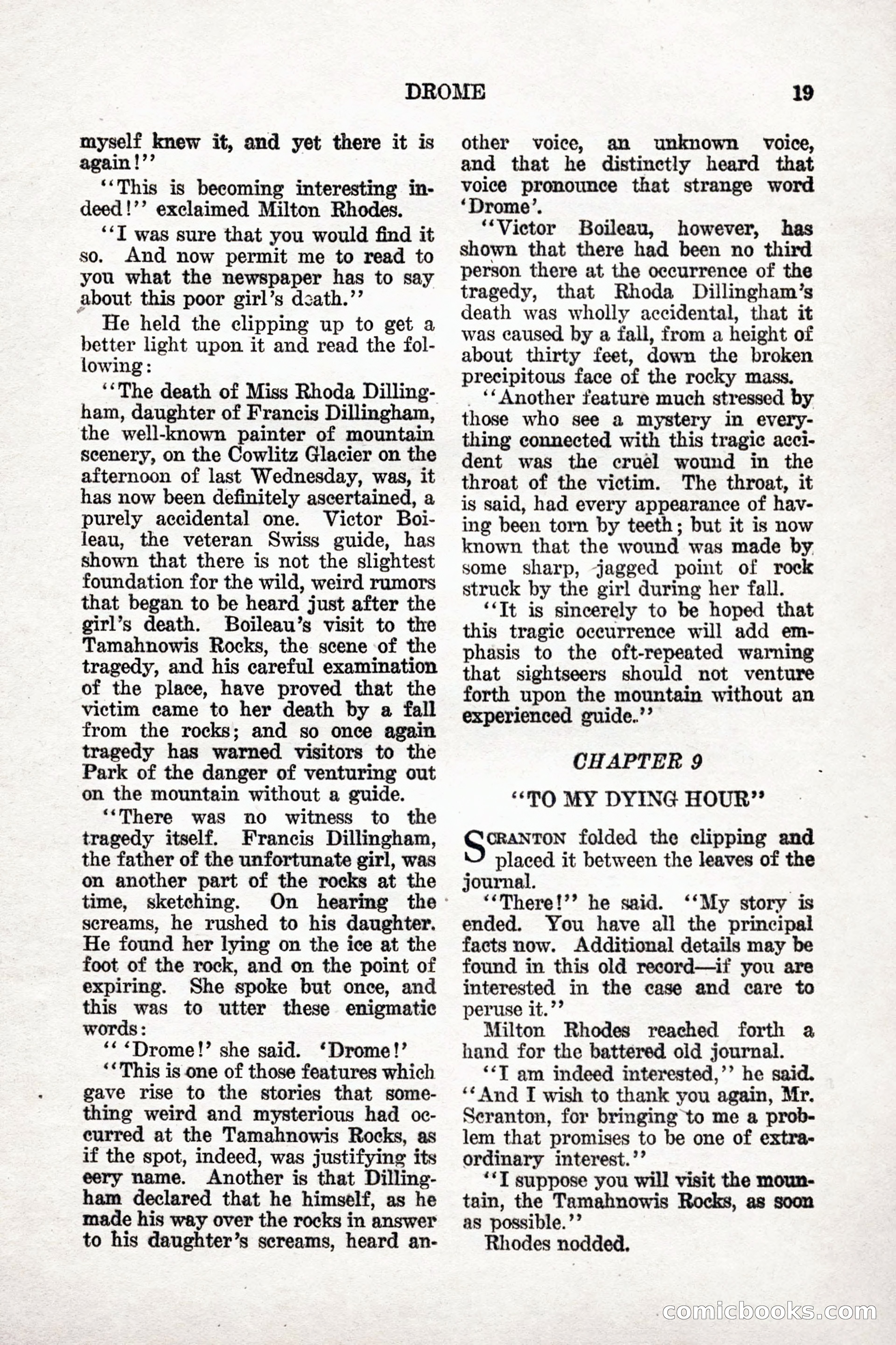 Weird Tales, Vol. 9, No. 1 — page 21 of 148