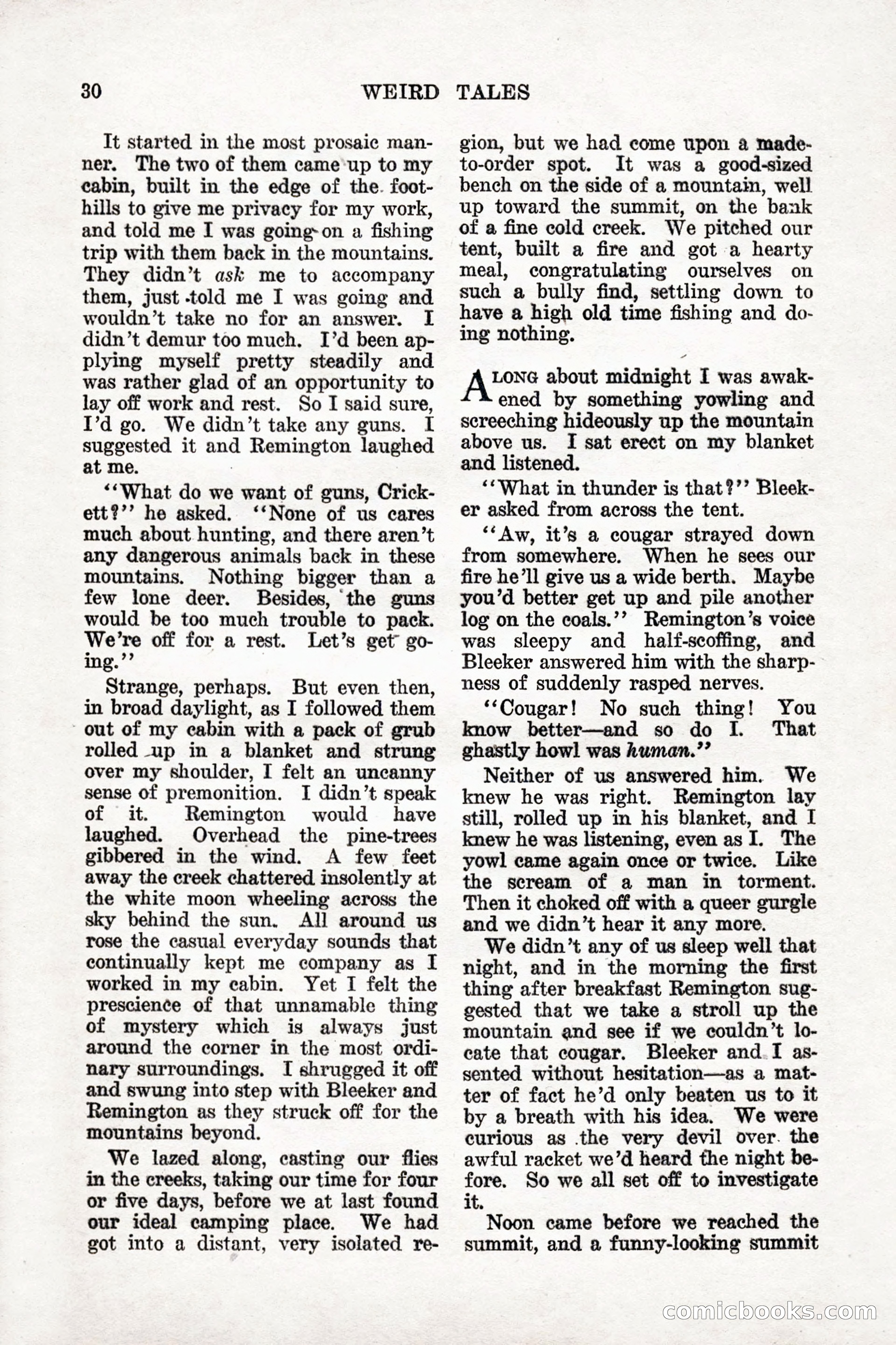 Weird Tales, Vol. 9, No. 1 — page 32 of 148