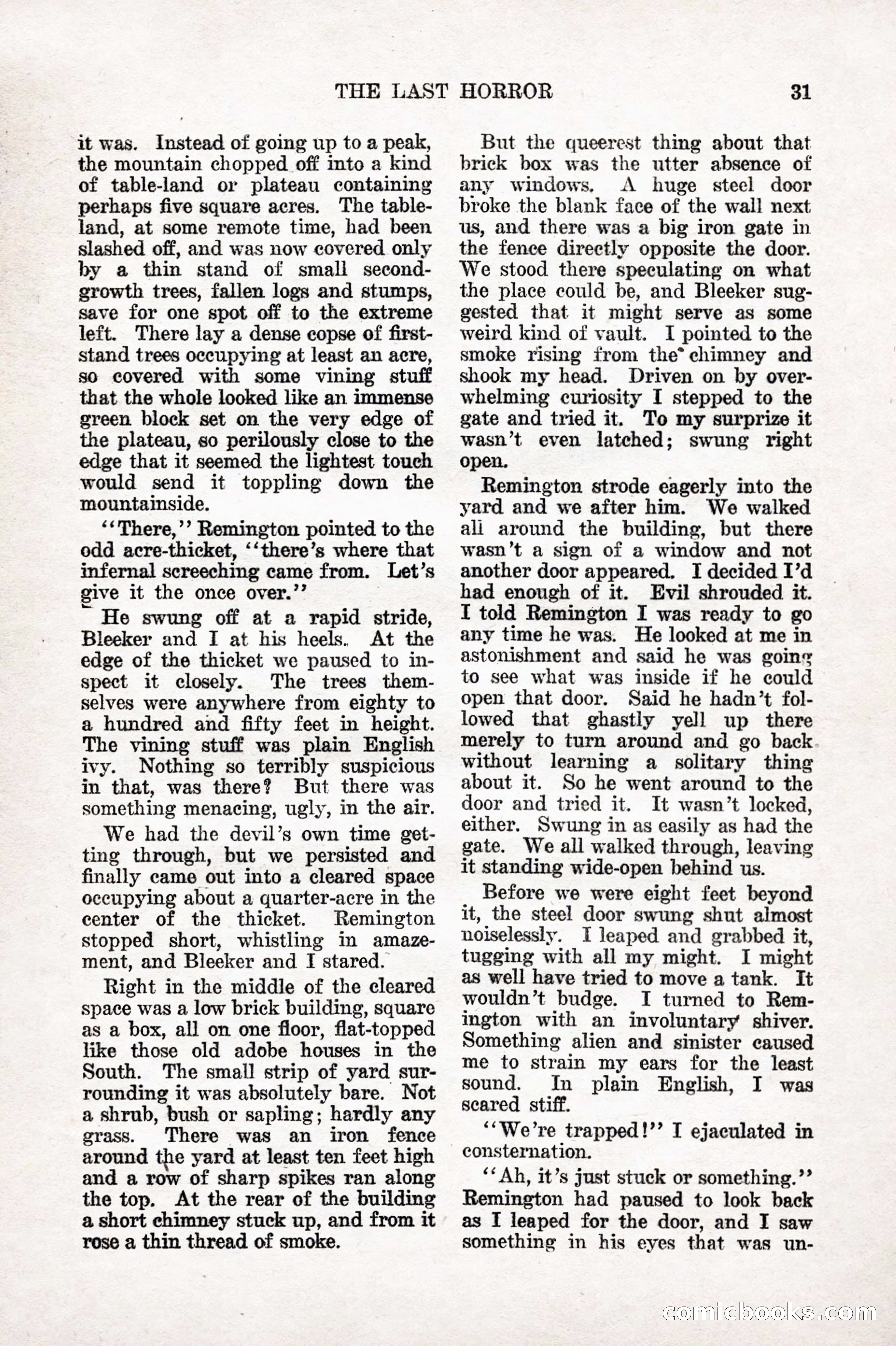 Weird Tales, Vol. 9, No. 1 — page 33 of 148