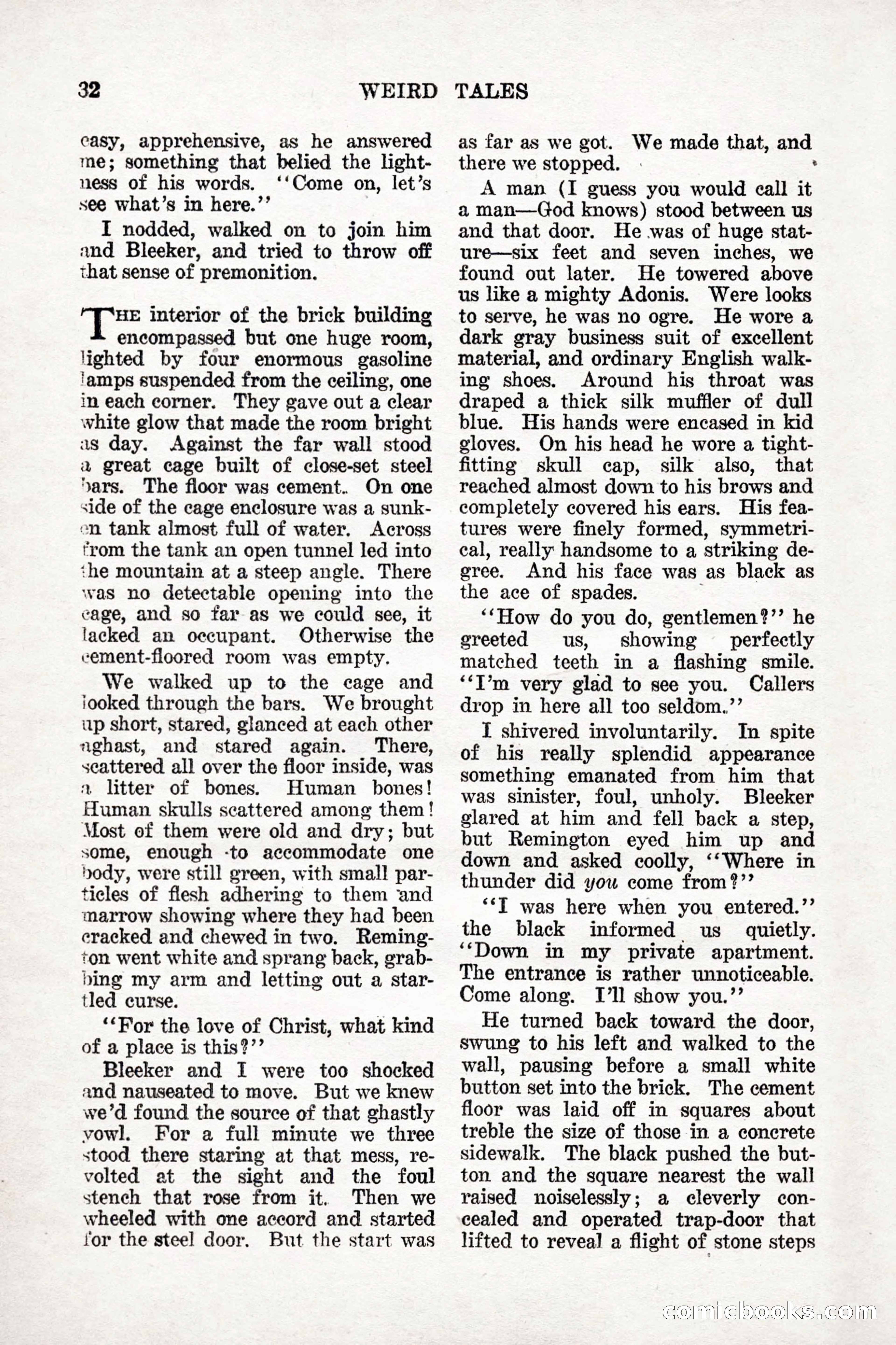 Weird Tales, Vol. 9, No. 1 — page 34 of 148