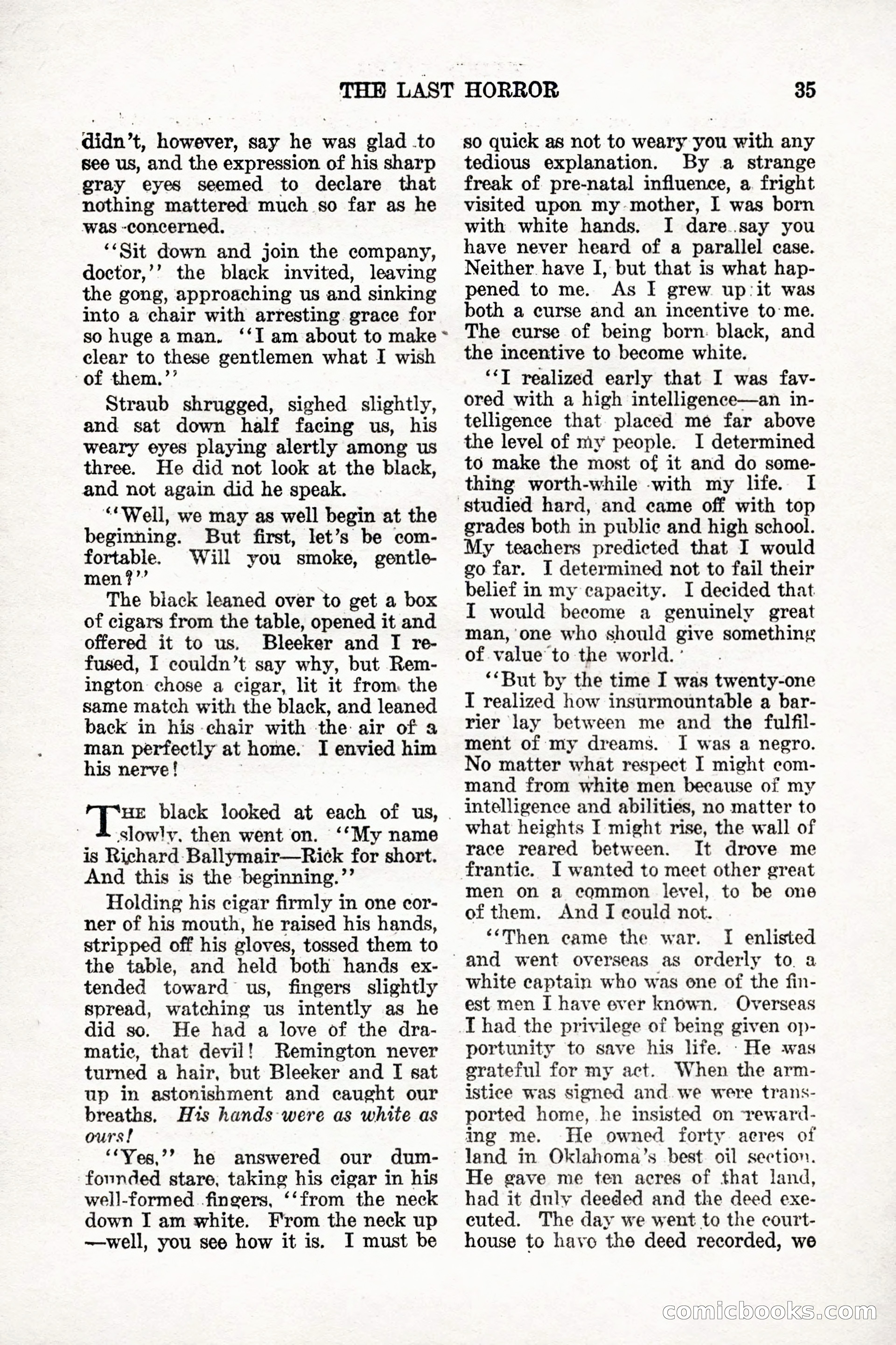 Weird Tales, Vol. 9, No. 1 — page 37 of 148