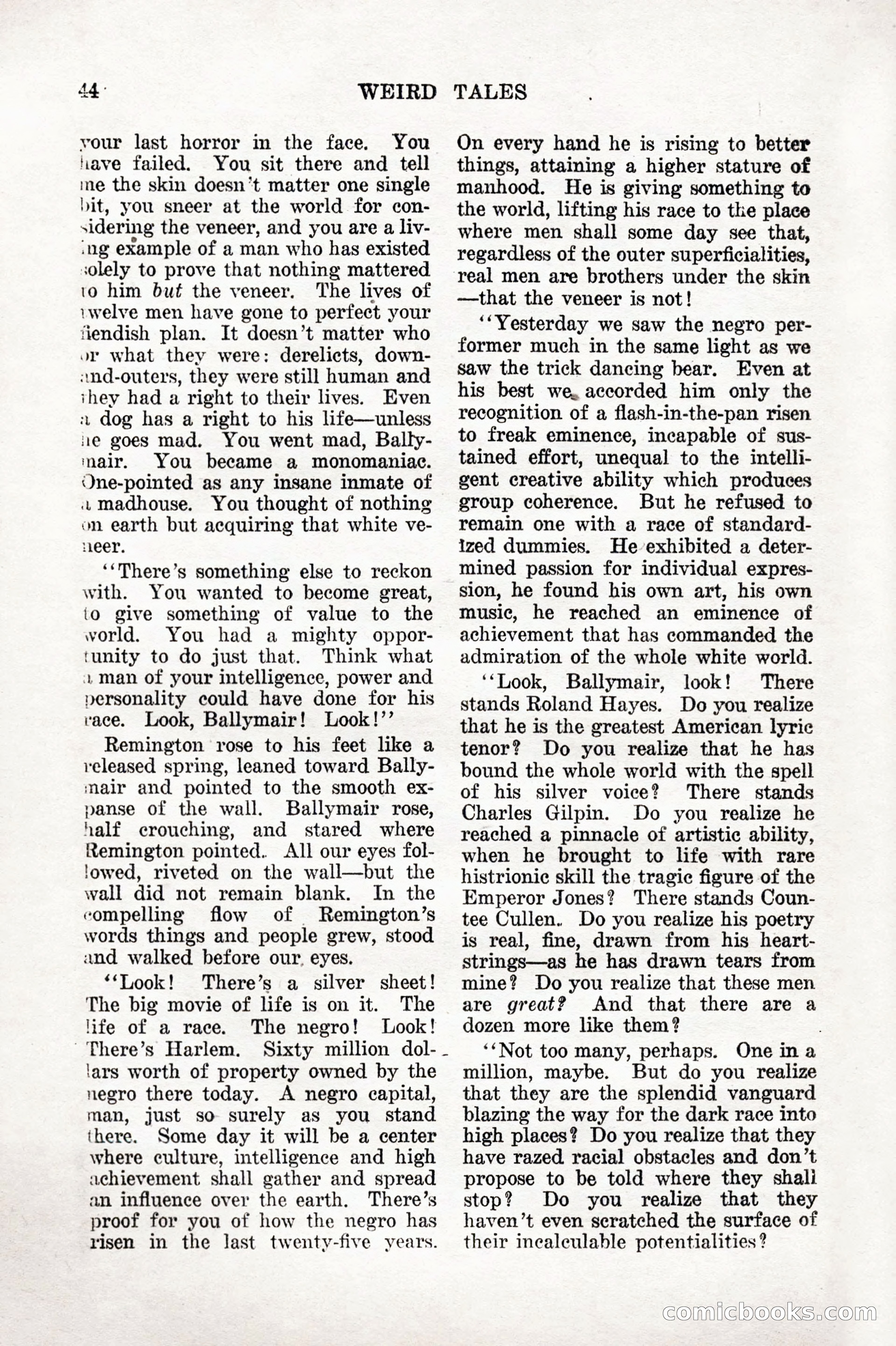 Weird Tales, Vol. 9, No. 1 — page 46 of 148