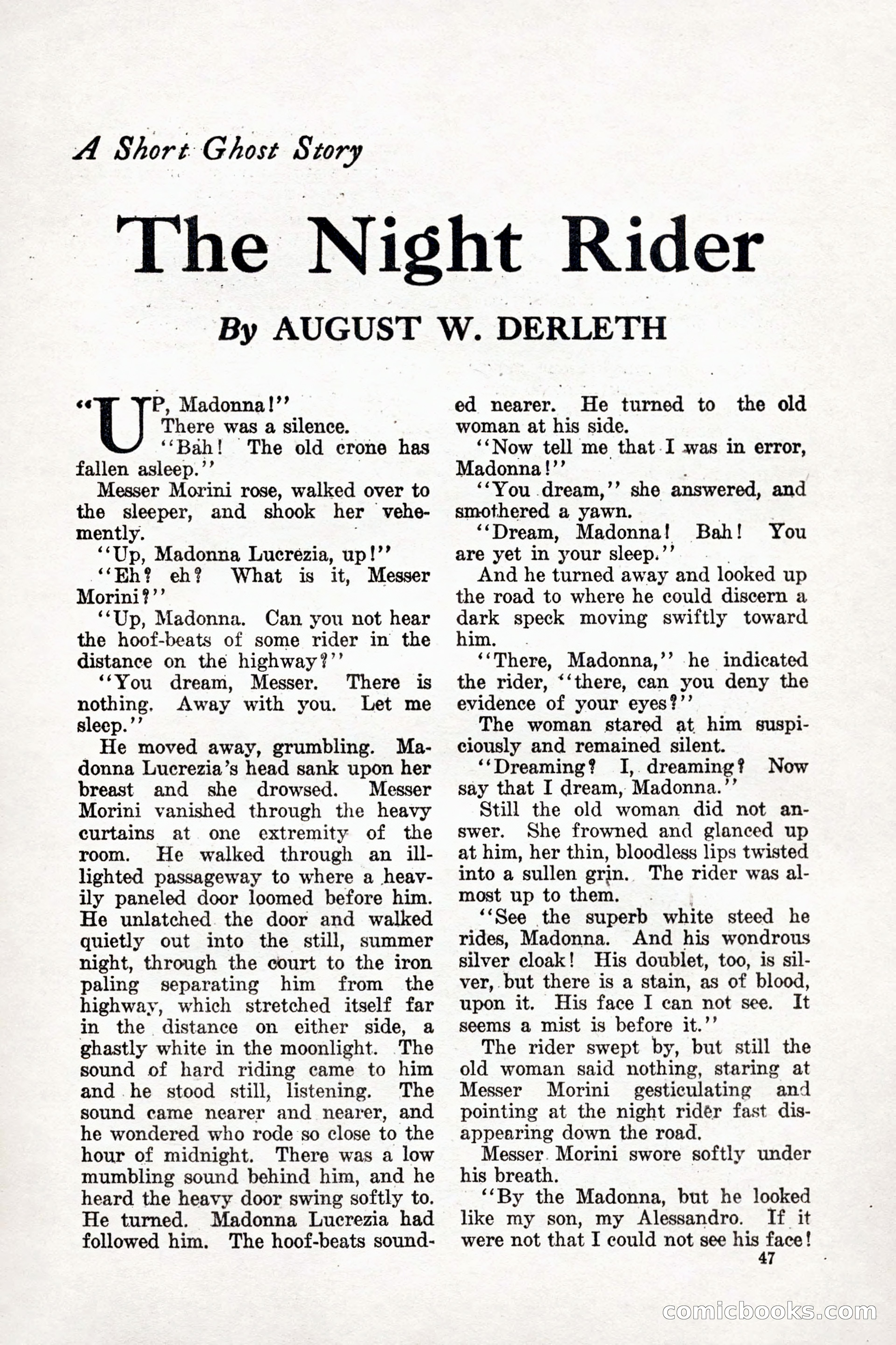 Weird Tales, Vol. 9, No. 1 — page 49 of 148