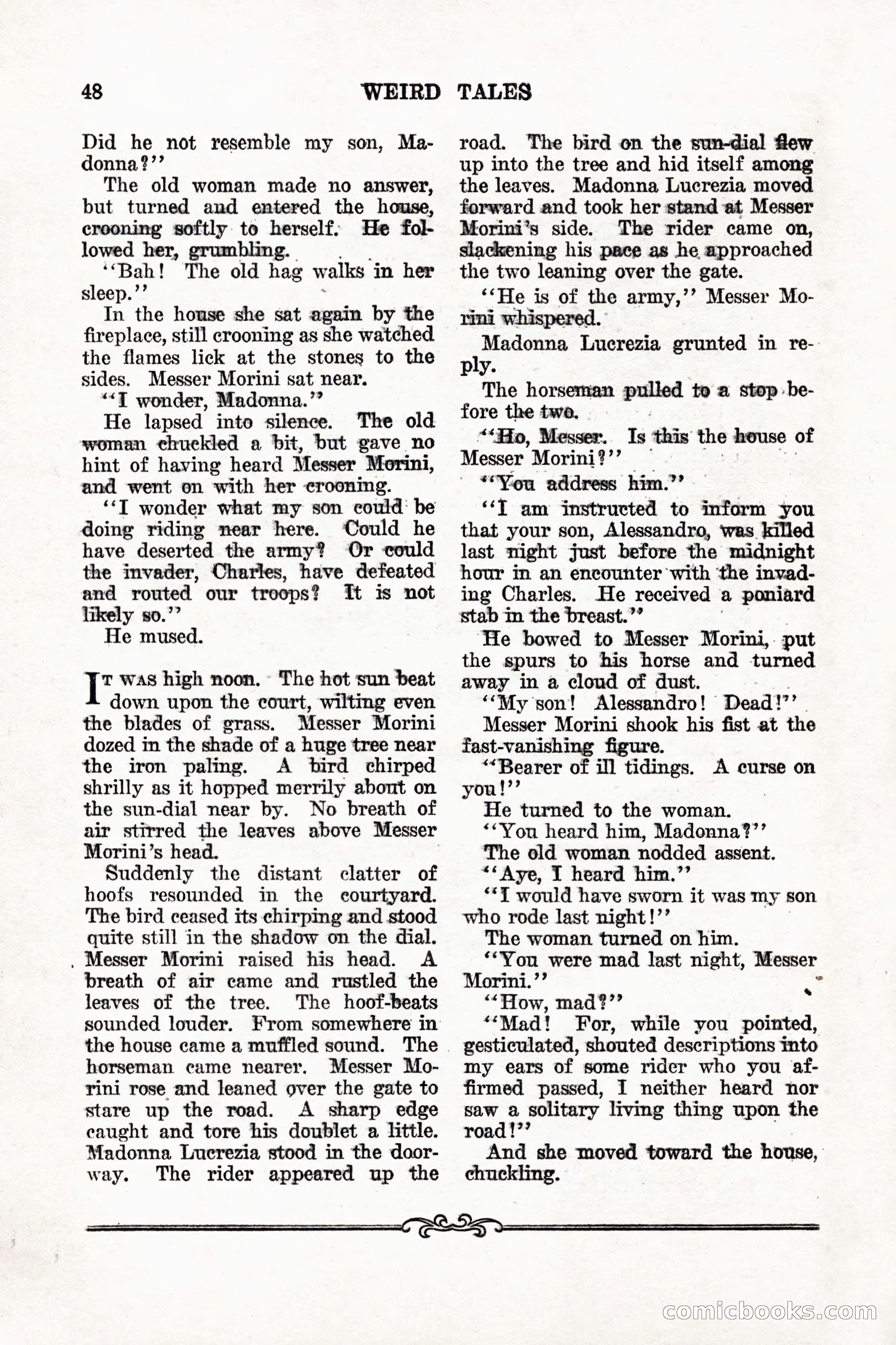 Weird Tales, Vol. 9, No. 1 — page 50 of 148