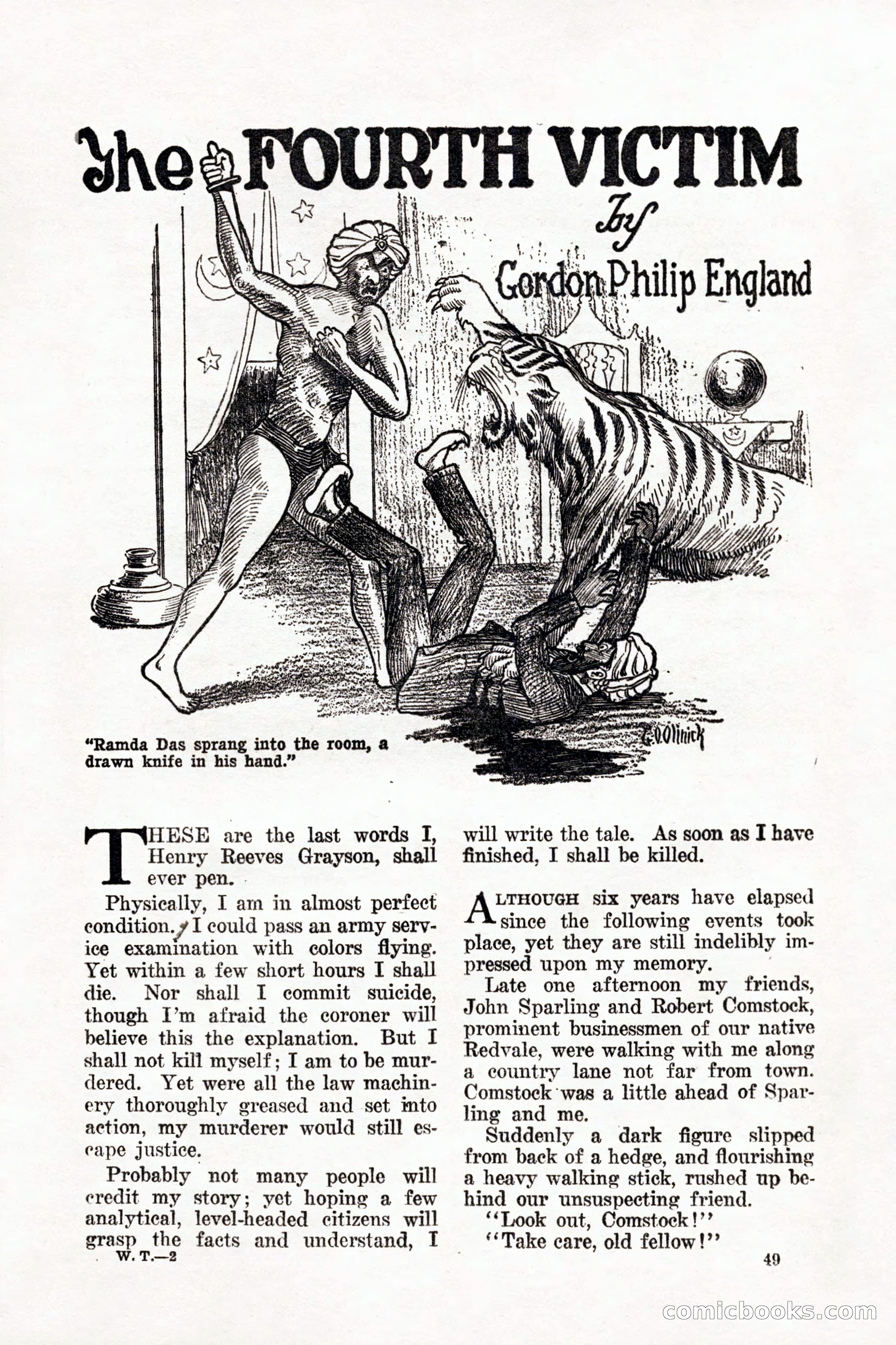 Weird Tales, Vol. 9, No. 1 — page 51 of 148