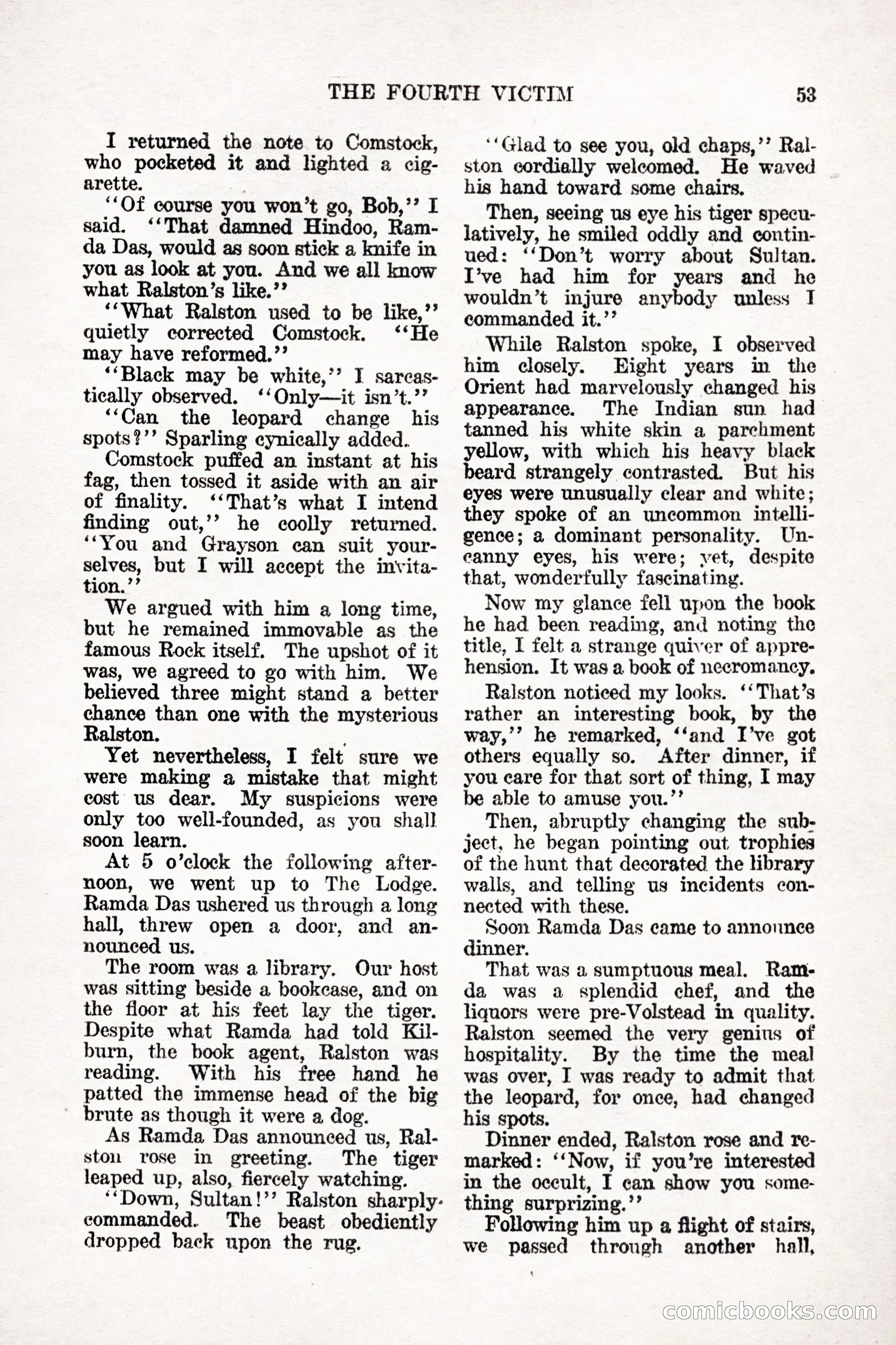 Weird Tales, Vol. 9, No. 1 — page 55 of 148