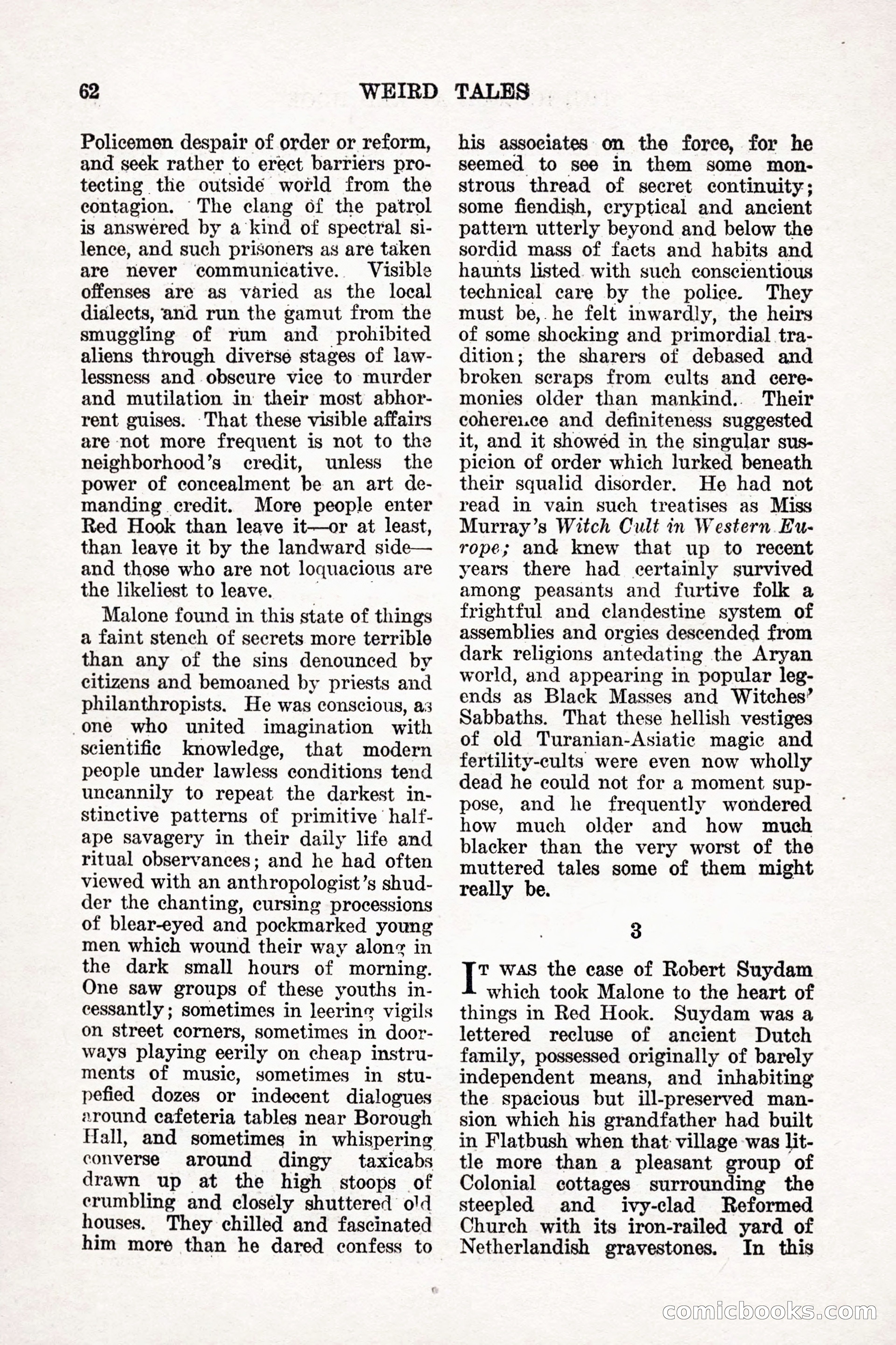 Weird Tales, Vol. 9, No. 1 — page 64 of 148