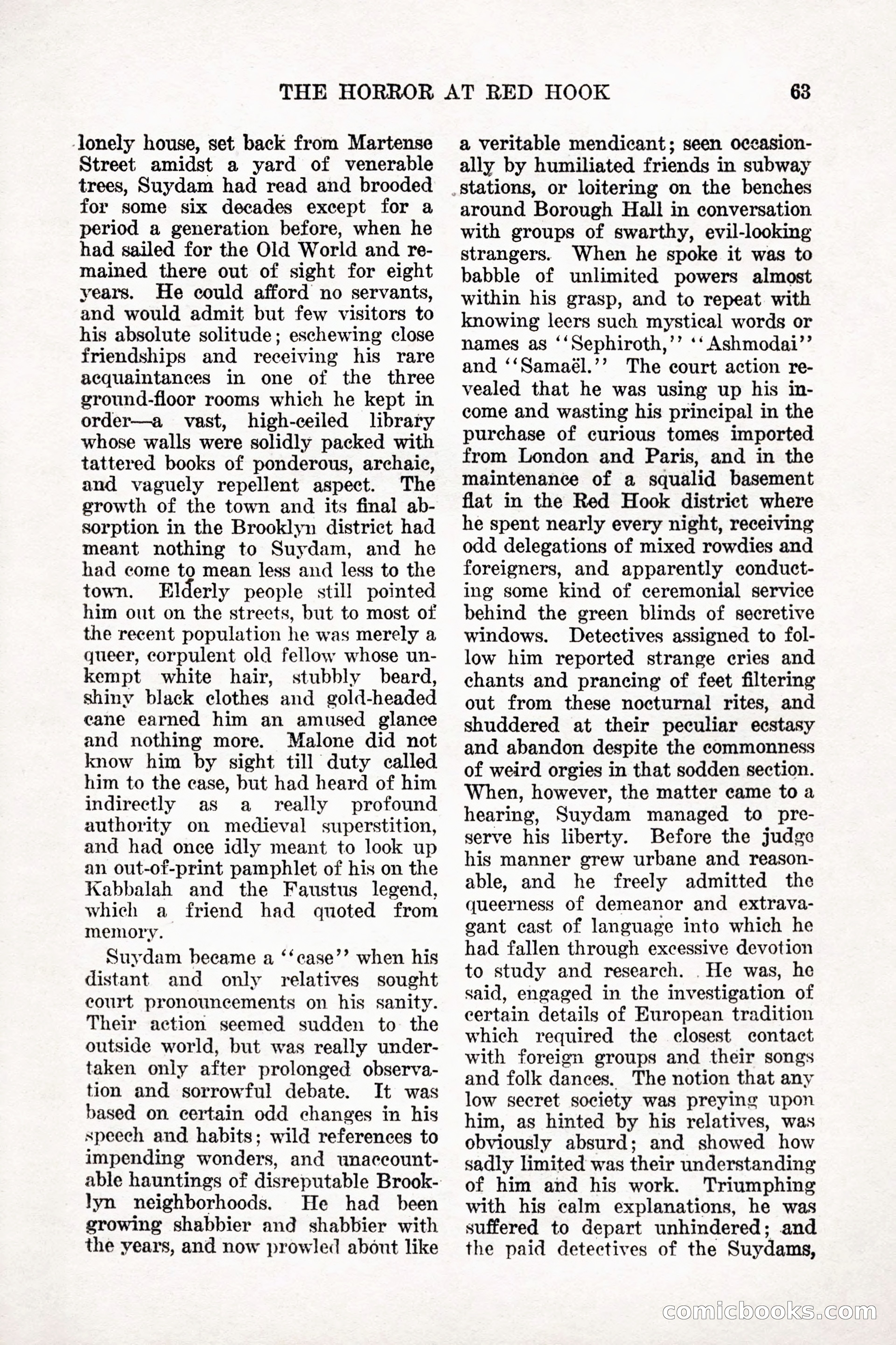 Weird Tales, Vol. 9, No. 1 — page 65 of 148